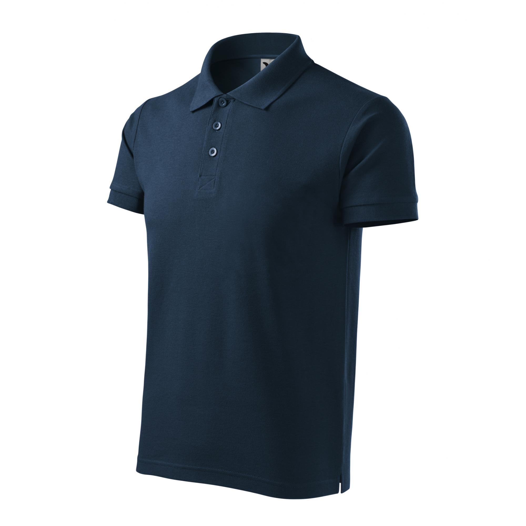Tricou polo pentru bărbaţi Cotton Heavy 215 Albastru marin