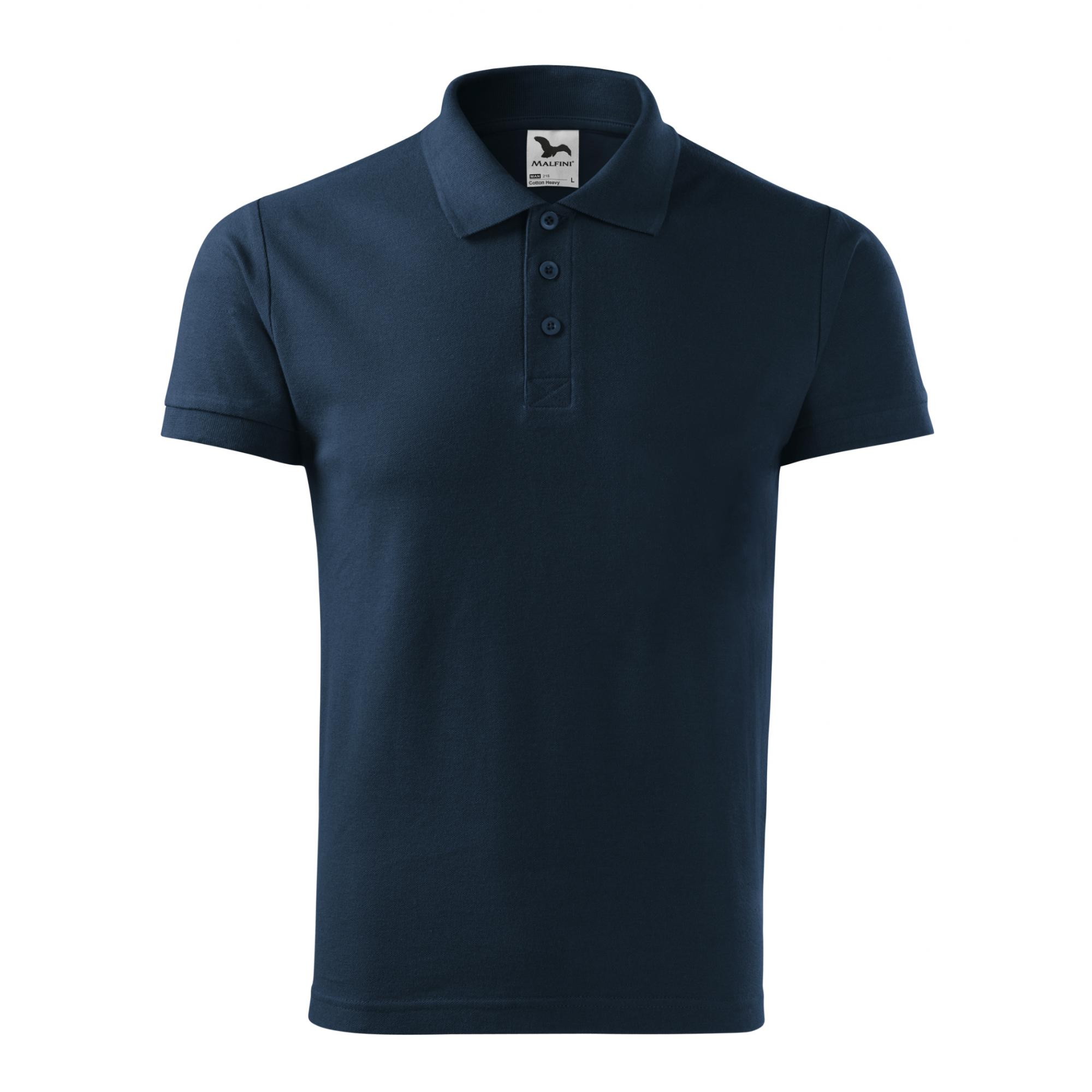 Tricou polo pentru bărbaţi Cotton Heavy 215 Albastru marin S