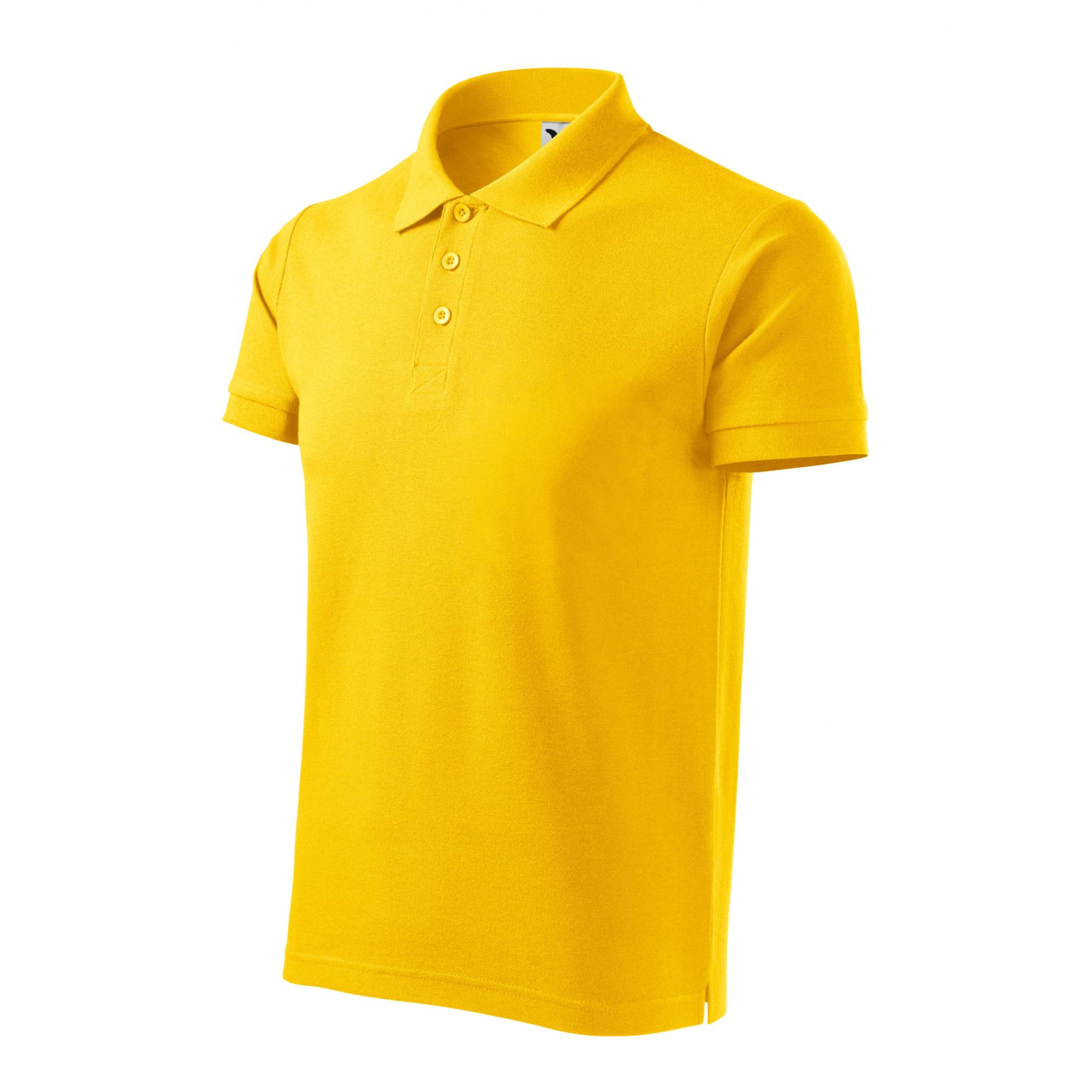 Tricou polo pentru bărbaţi Cotton Heavy 215 Galben