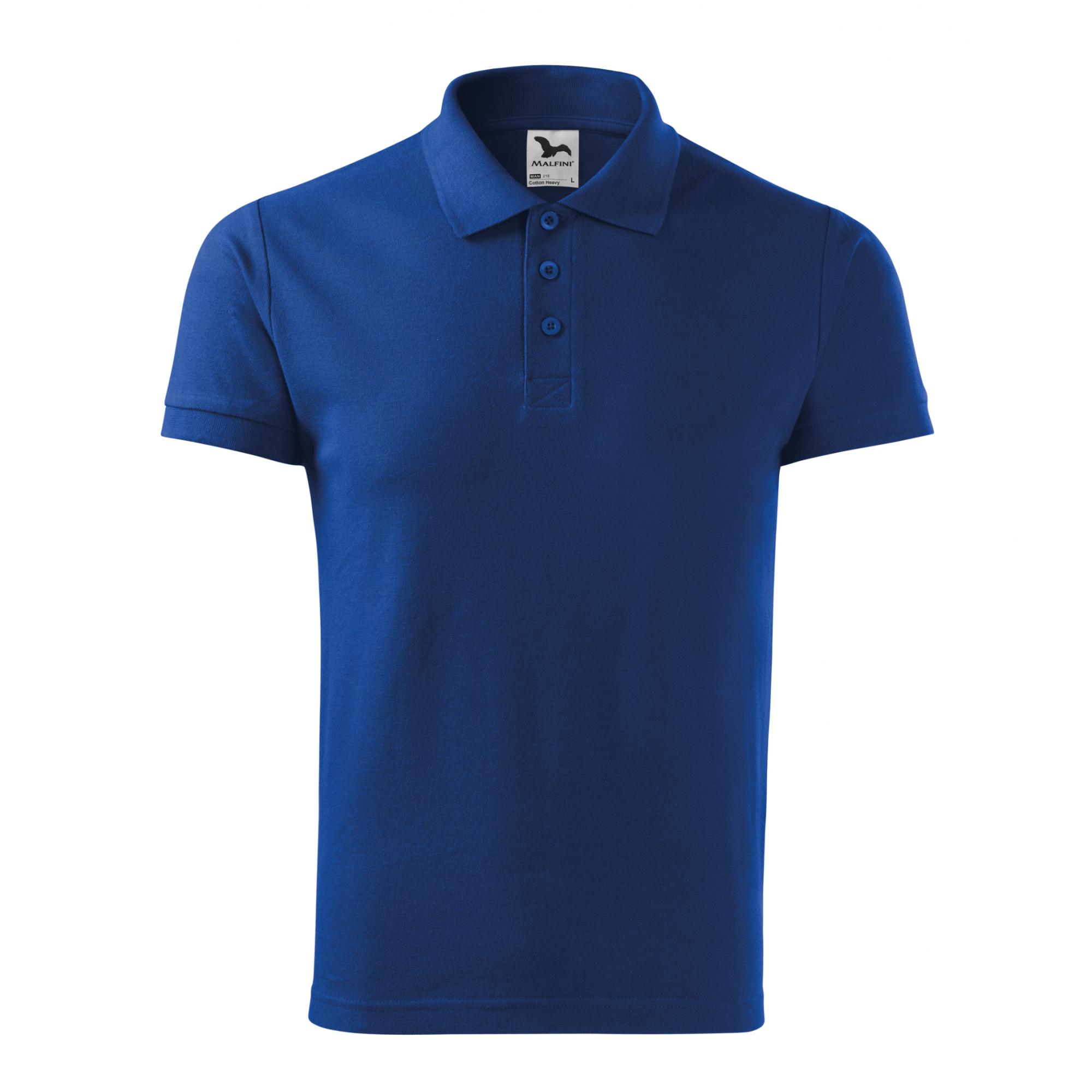 Tricou polo pentru bărbaţi Cotton Heavy 215 Albastru regal S