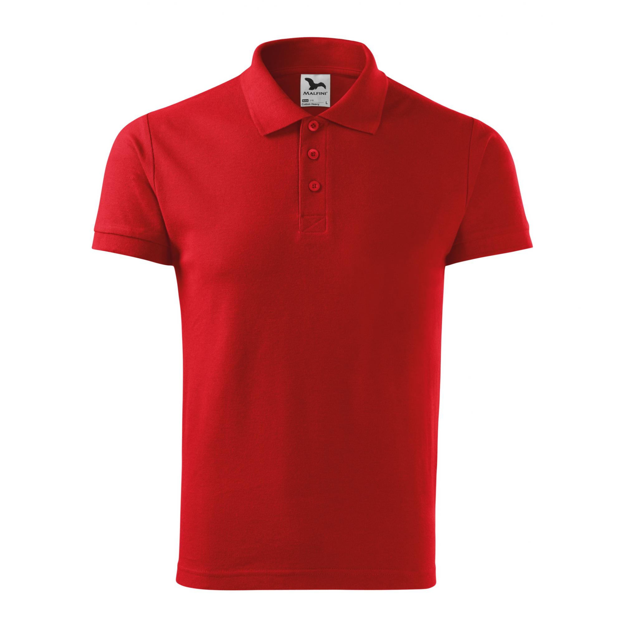 Tricou polo pentru bărbaţi Cotton Heavy 215 Rosu M
