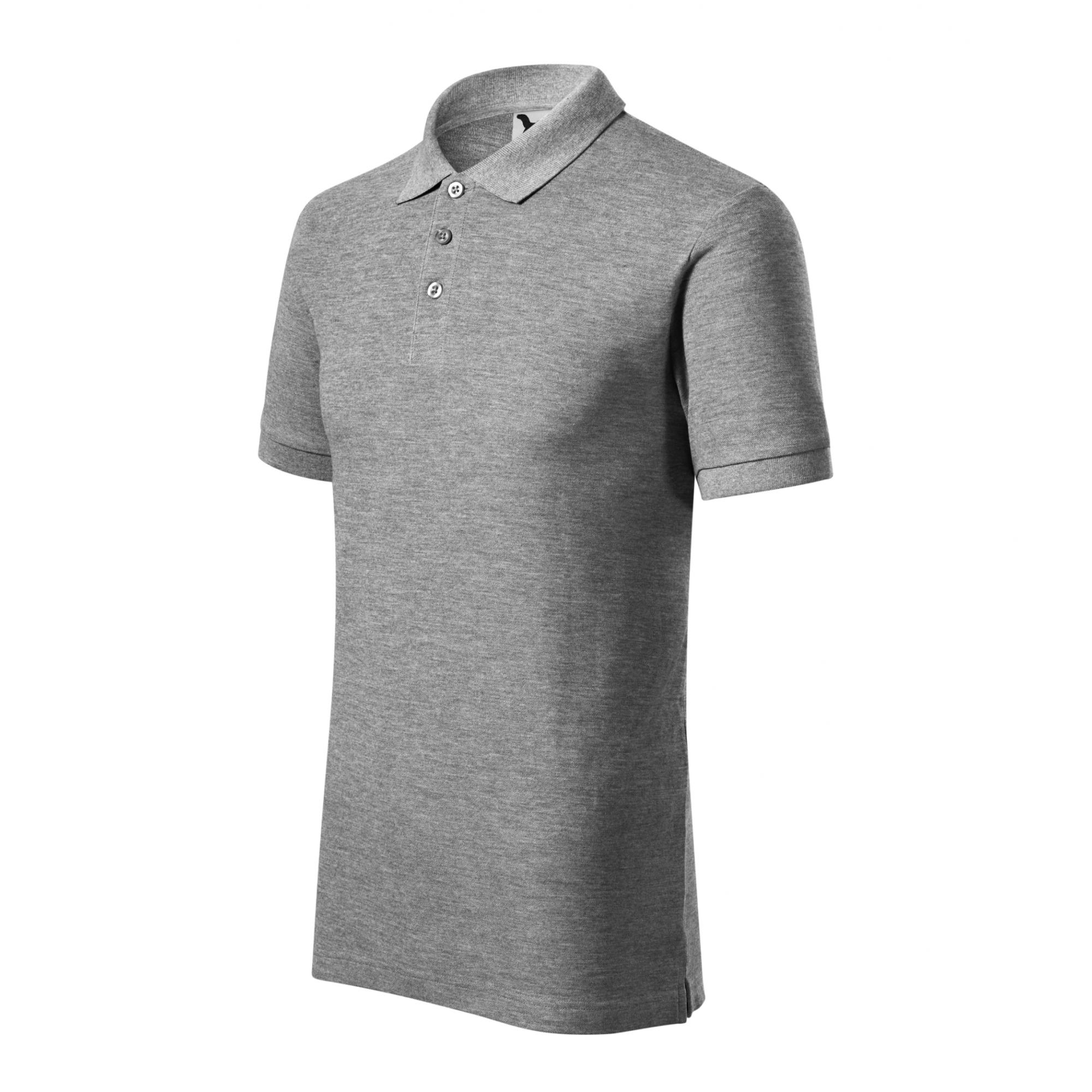 Tricou polo pentru bărbaţi Cotton Heavy 215 Gri închis
