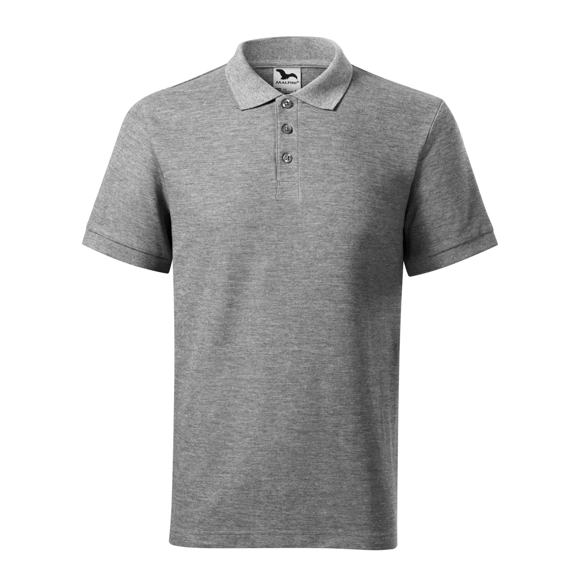 Tricou polo pentru bărbaţi Cotton Heavy 215 Gri inchis 3XL
