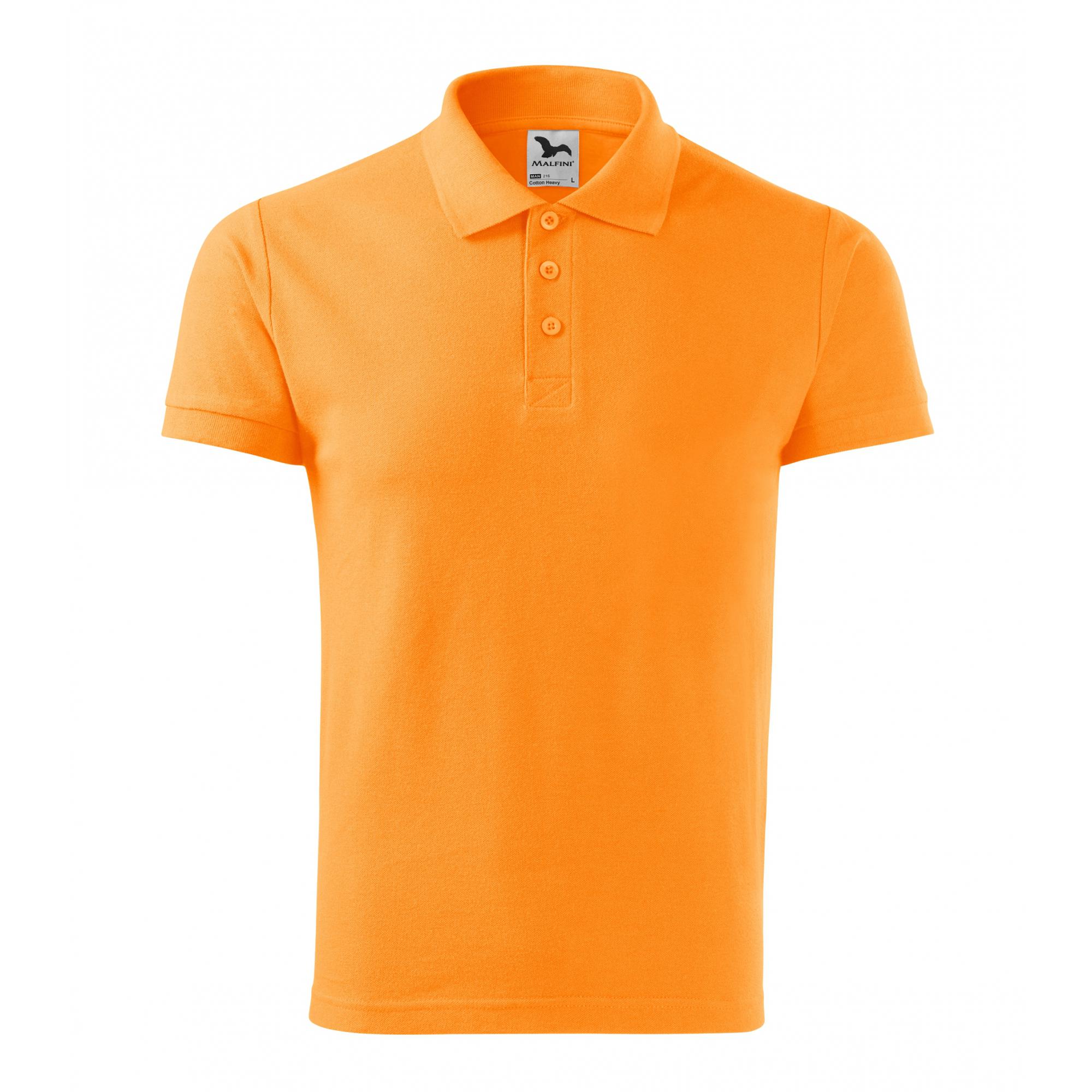 Tricou polo pentru bărbaţi Cotton Heavy 215 Tangerine orange L