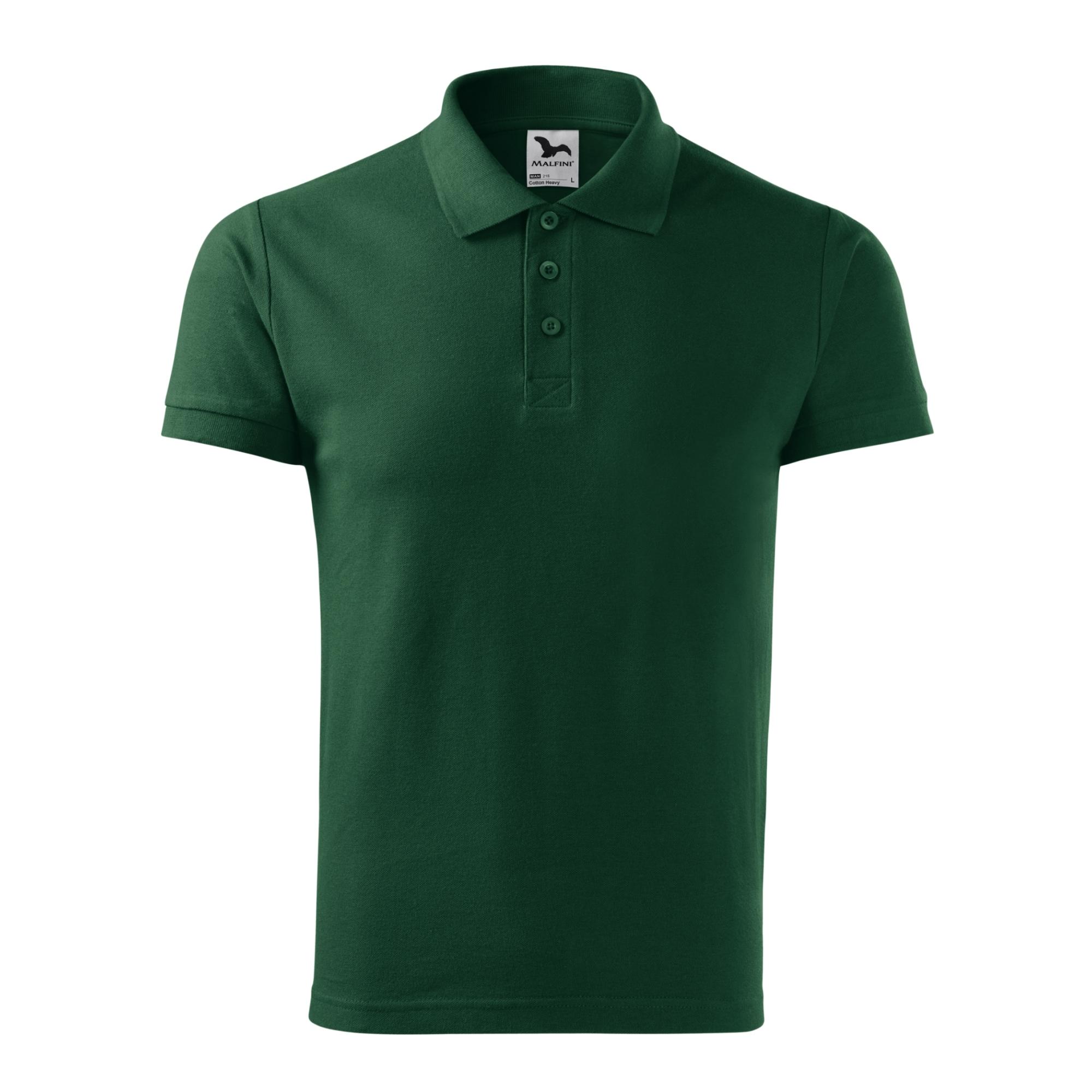 Tricou polo pentru bărbaţi Cotton Heavy 215 dark green M