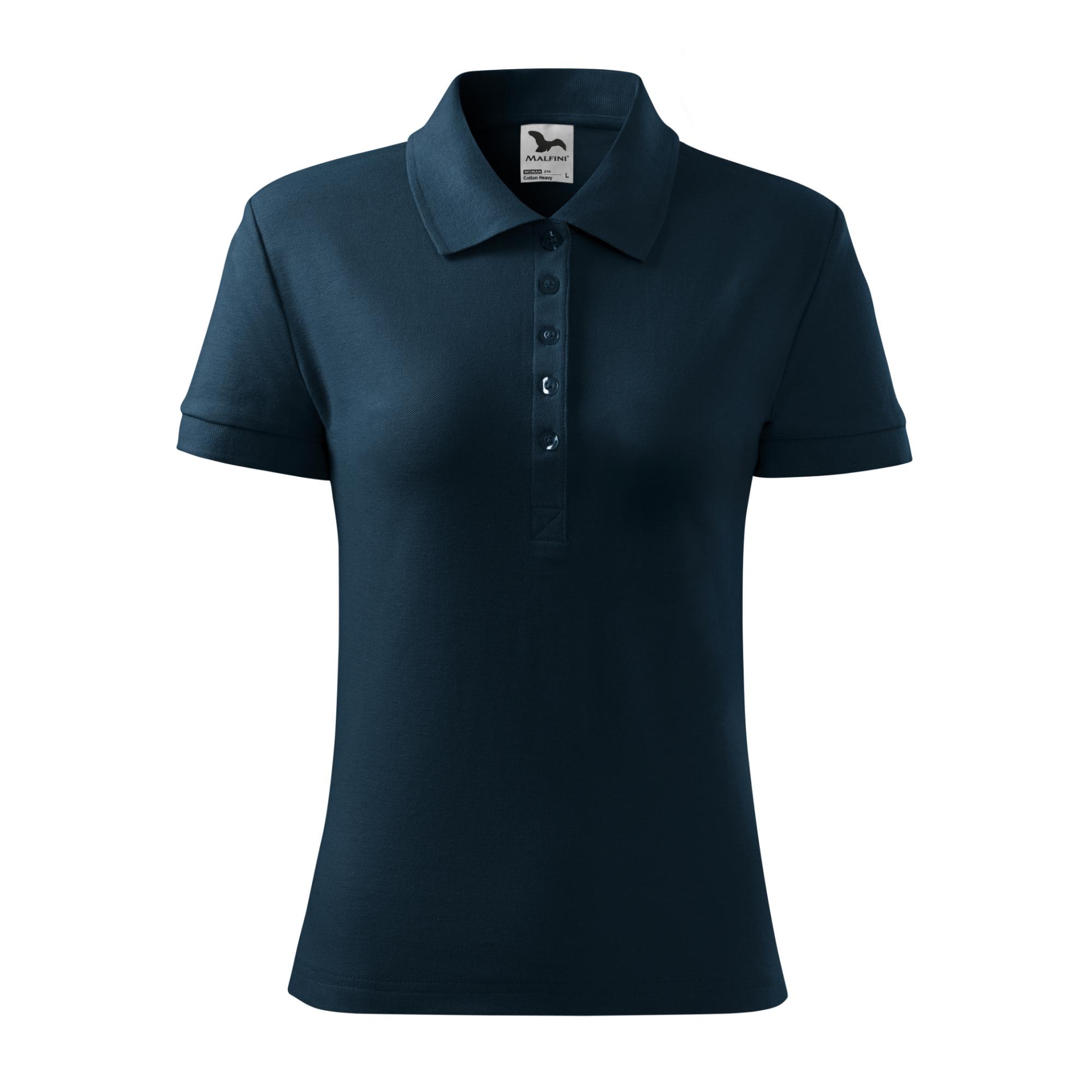 Tricou polo pentru damă Cotton Heavy 216 Albastru marin XXL
