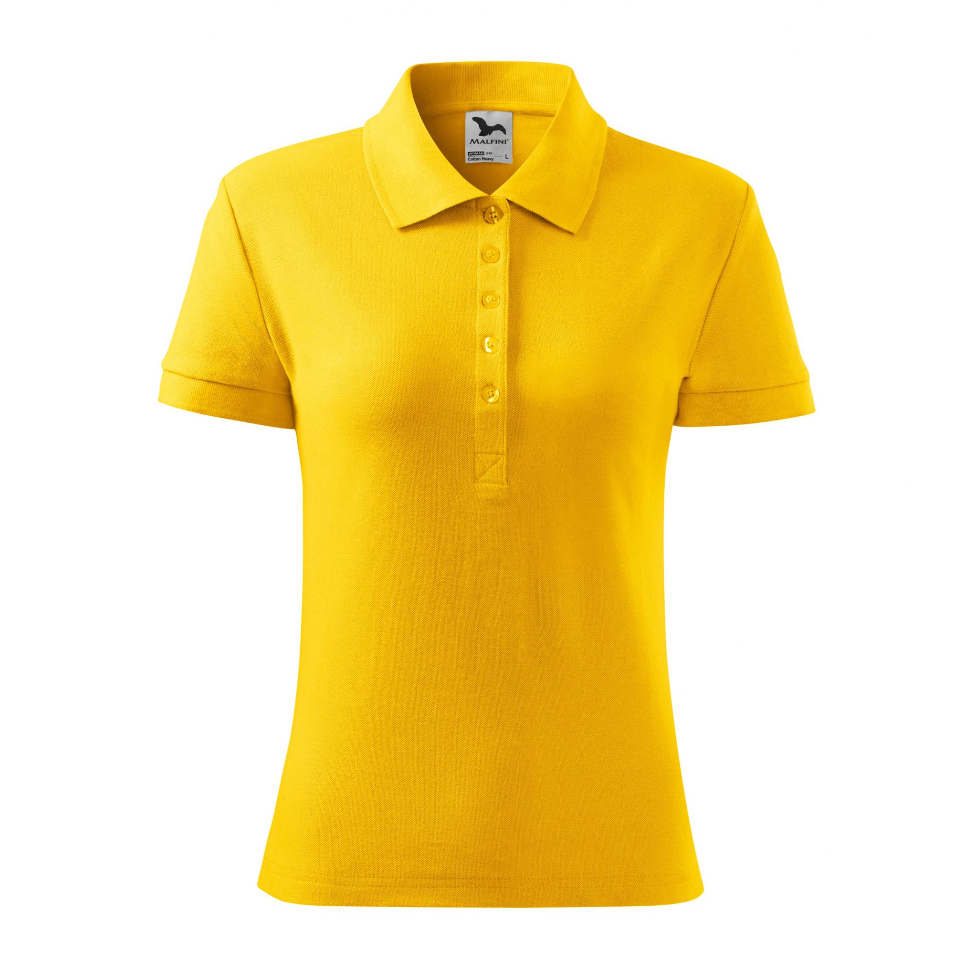 Tricou polo pentru damă Cotton Heavy 216 Galben L