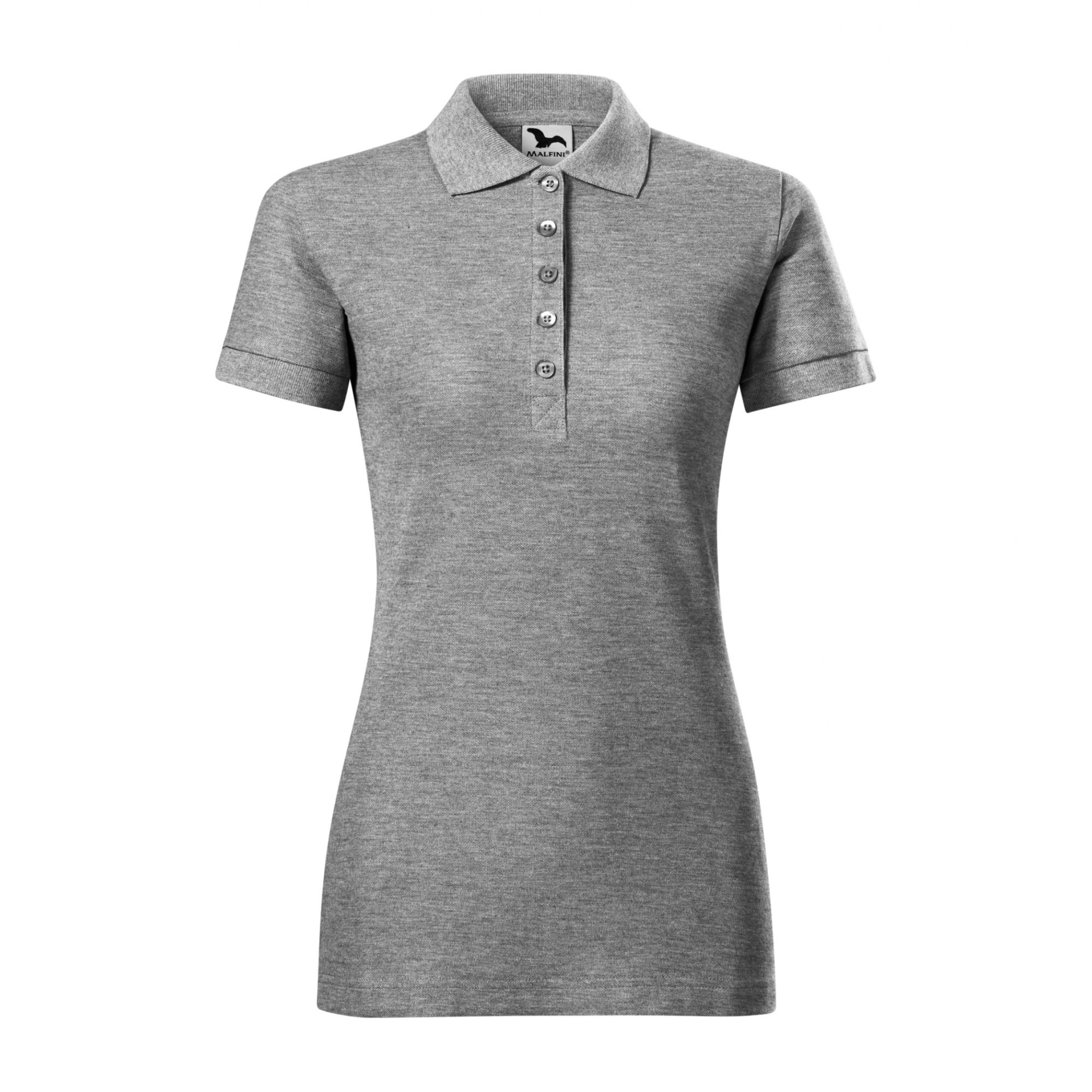 Tricou polo pentru damă Cotton Heavy 216 Gri inchis L
