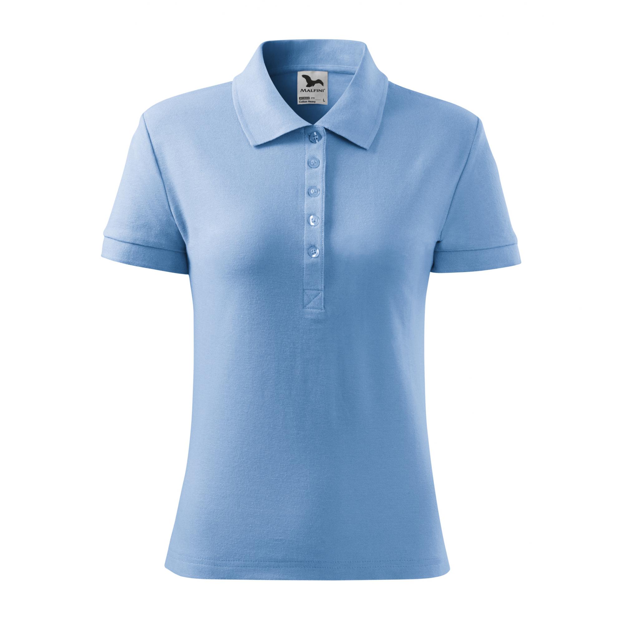 Tricou polo pentru damă Cotton Heavy 216 Albastru deschis M