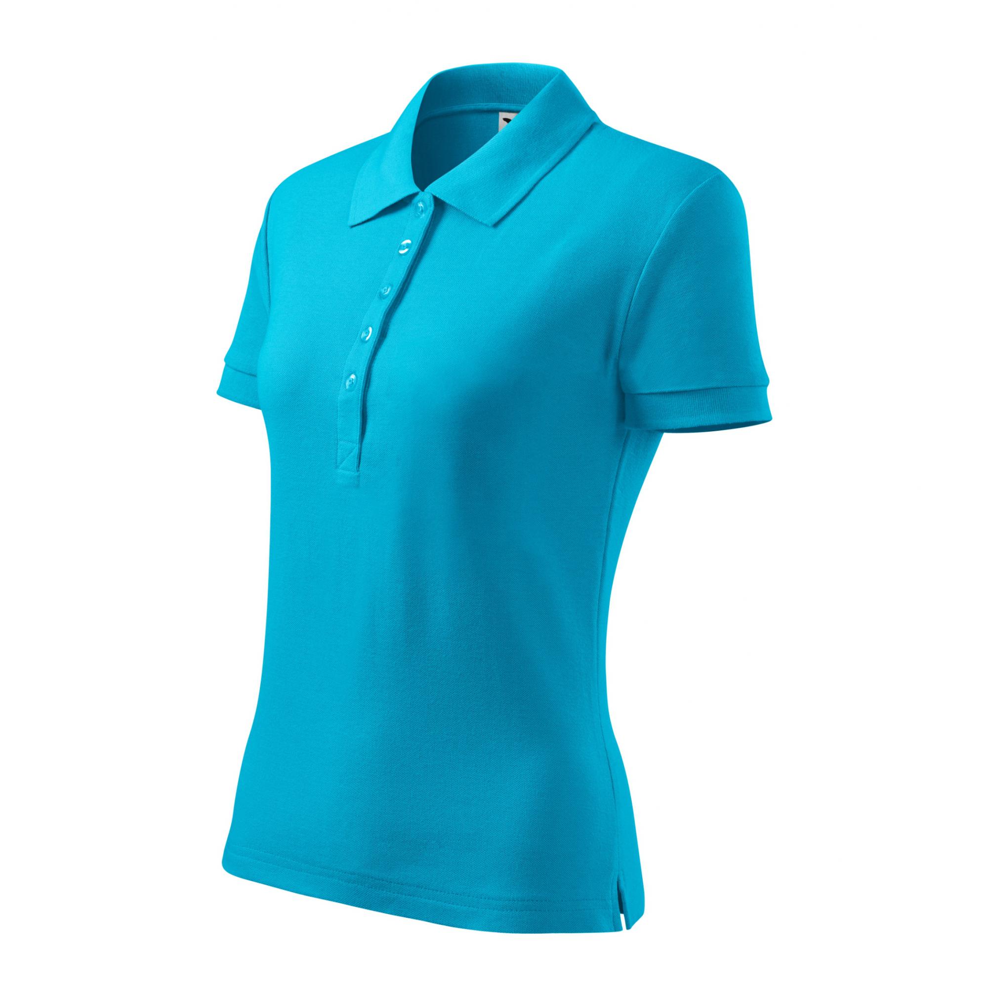 Tricou polo pentru damă Cotton Heavy 216 Turcoaz
