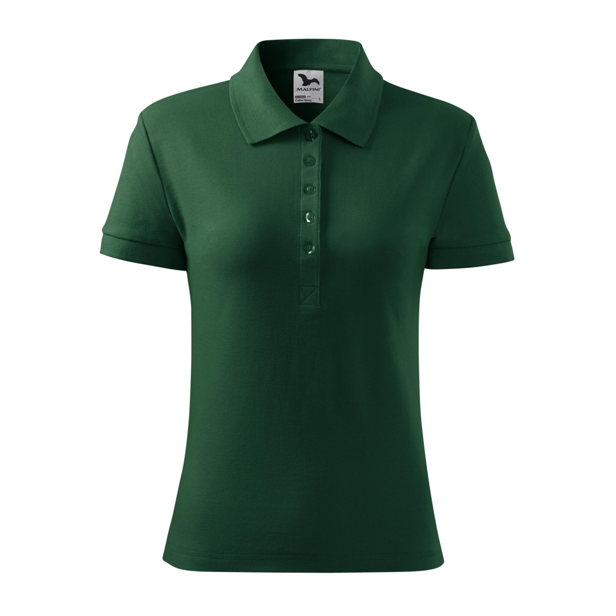 Tricou polo pentru damă Cotton Heavy 216 dark green XL