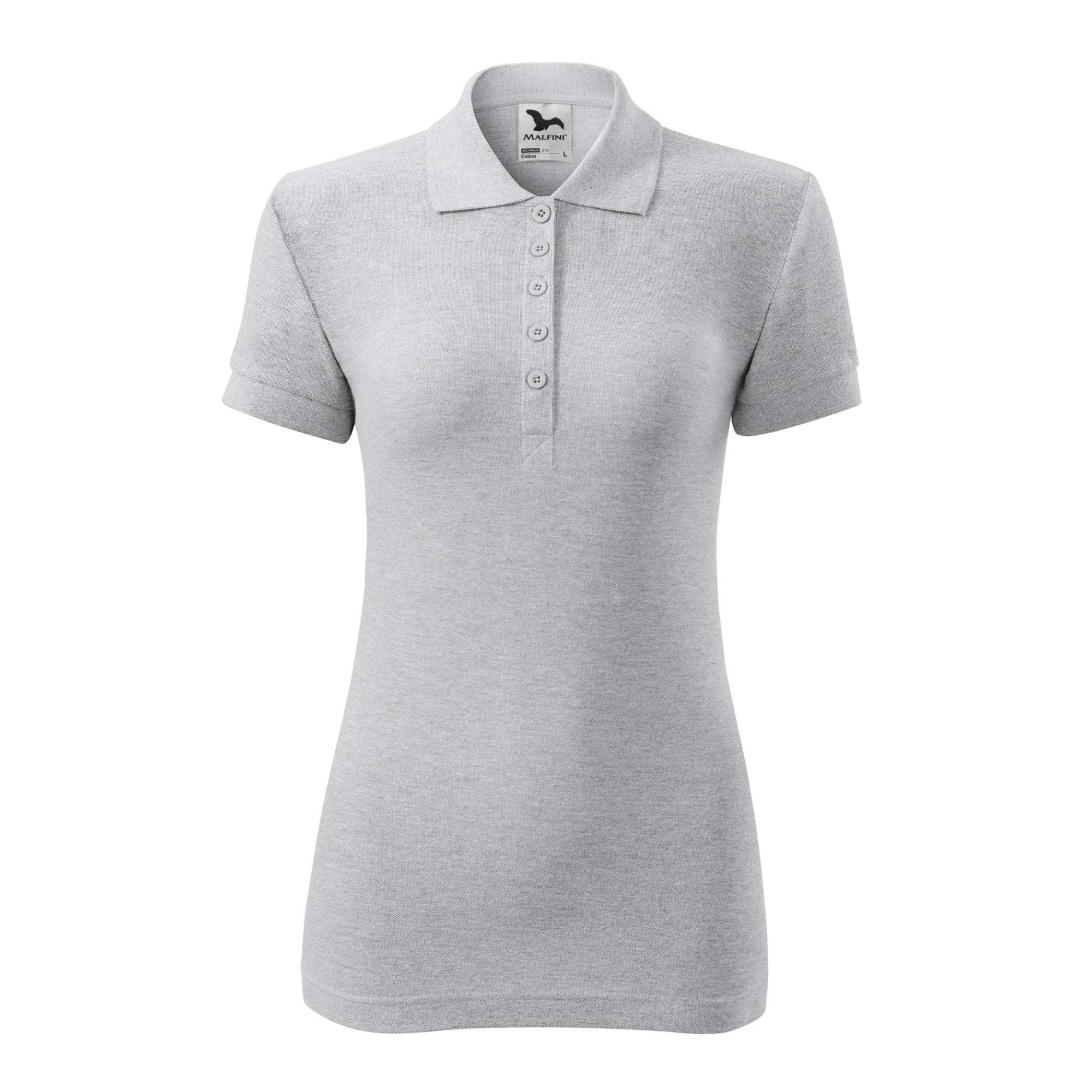 Tricou polo pentru damă Cotton 213 Gri deschis L