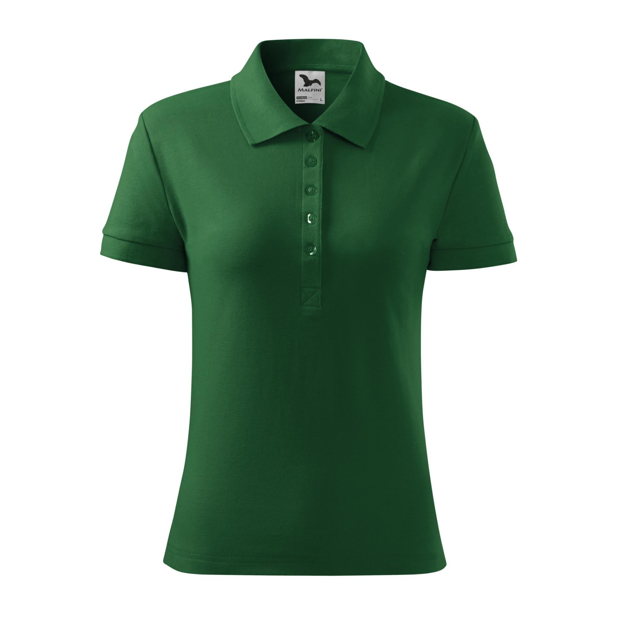 Tricou polo pentru damă Cotton 213 Verde sticla S