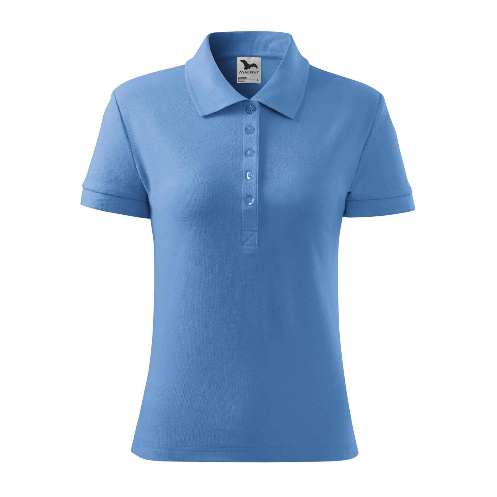 Tricou polo pentru damă Cotton 213 Albastru deschis XS