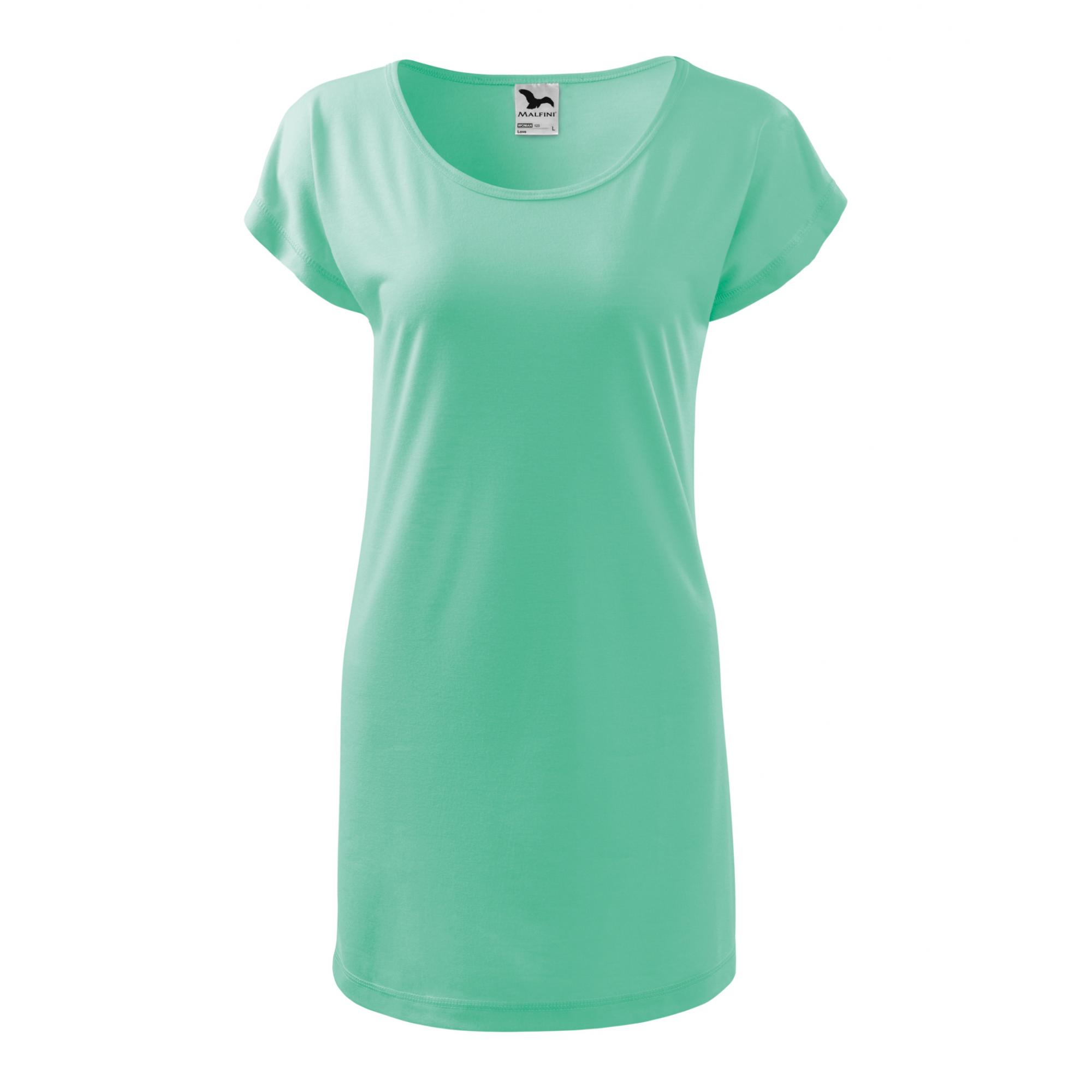 Tricou/rochie pentru damă Love 123 Verde menta S
