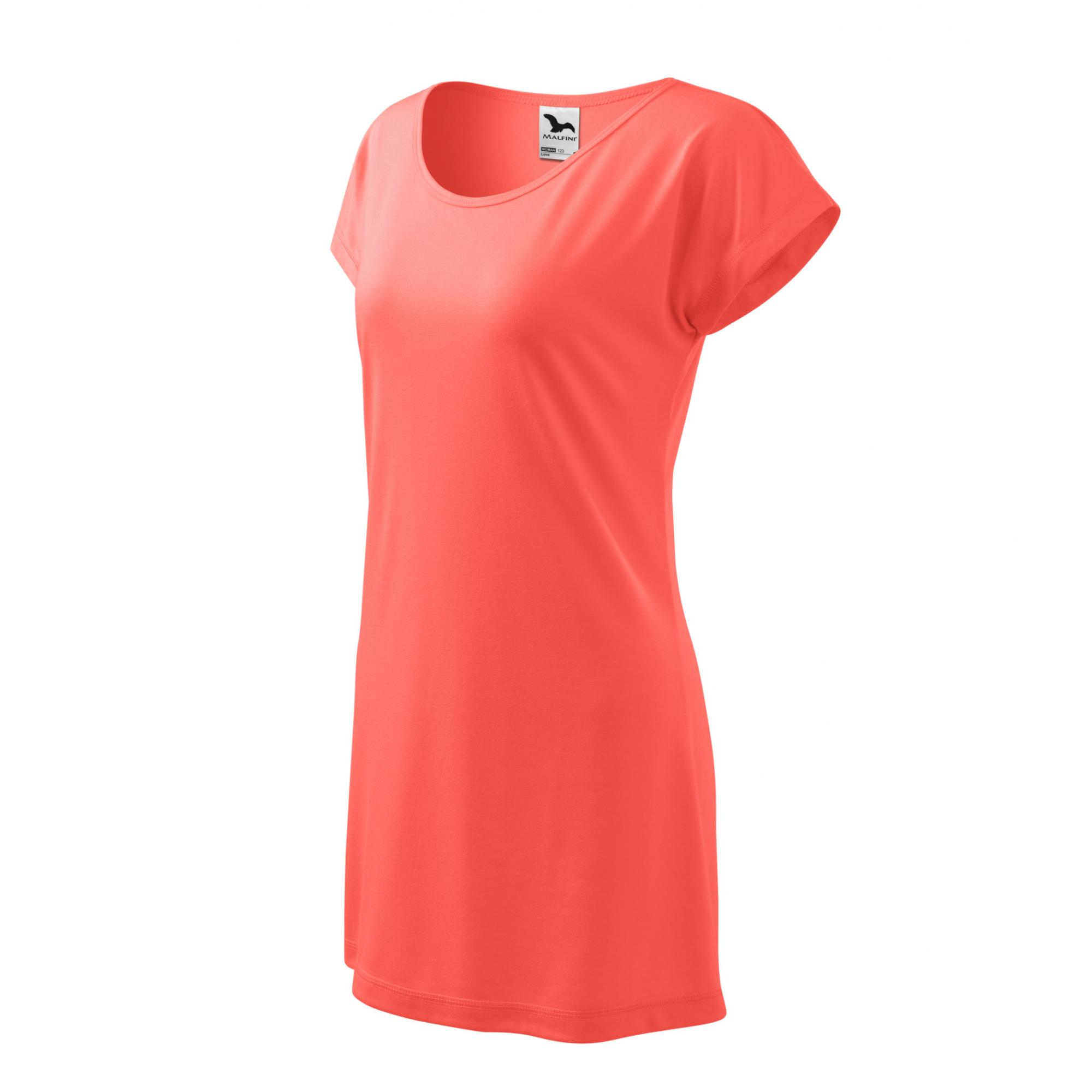 Tricou/rochie pentru damă Love 123 Coral