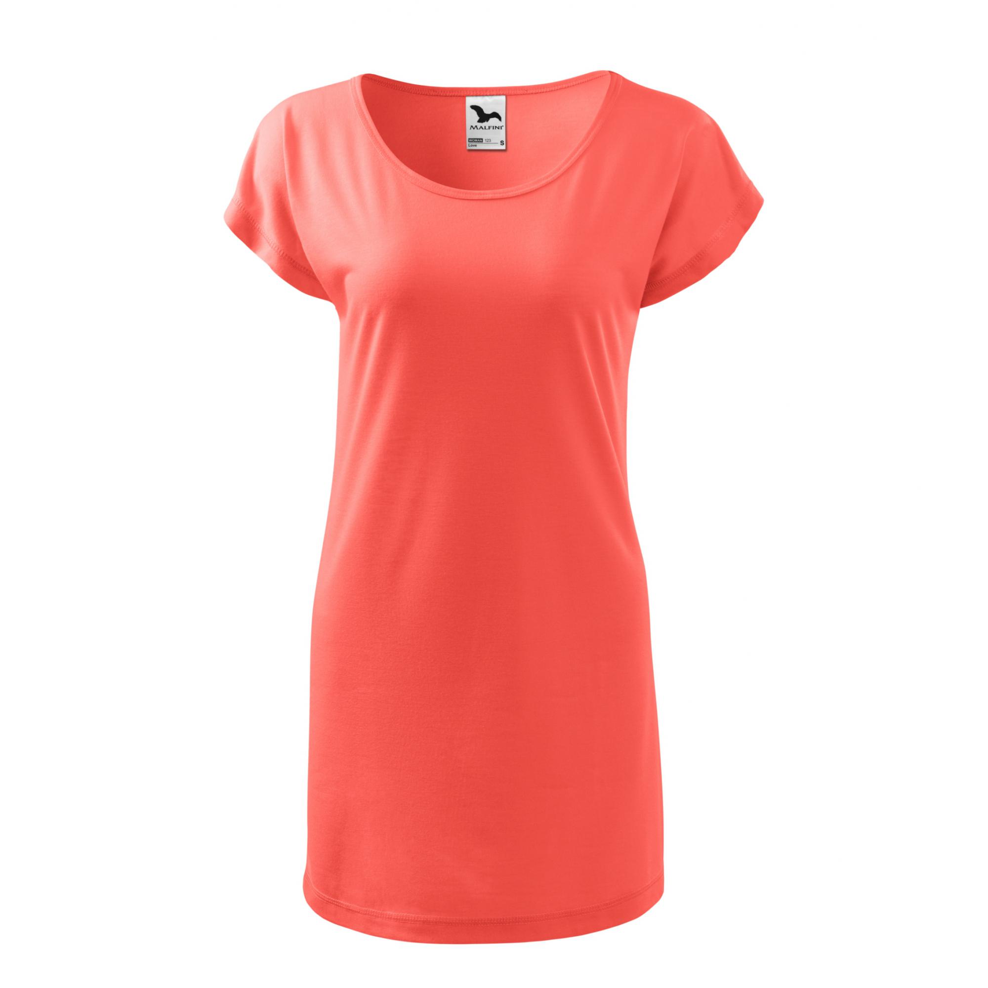 Tricou/rochie pentru damă Love 123 Coral S