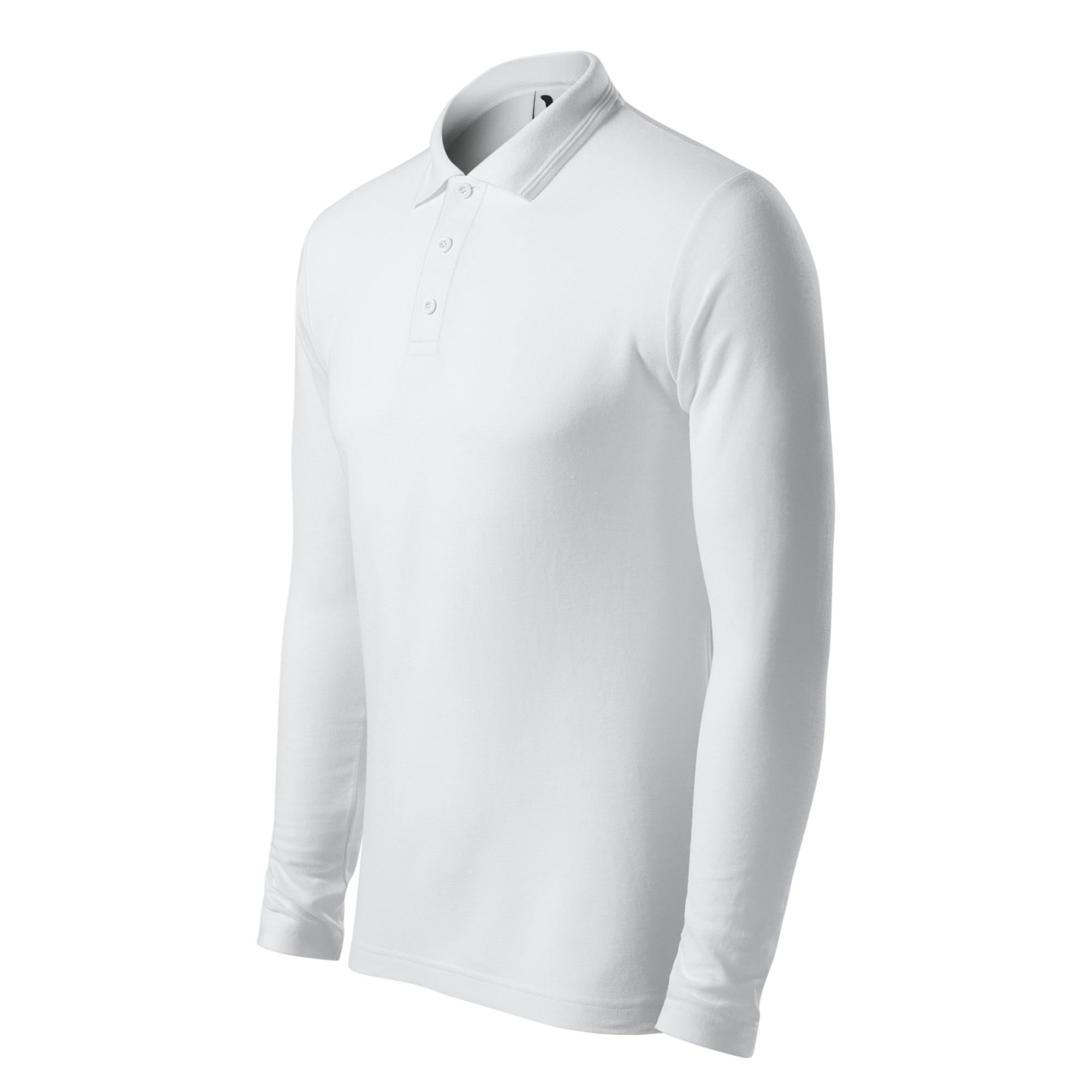 Tricou polo pentru bărbaţi Pique Polo LS 221 Alb