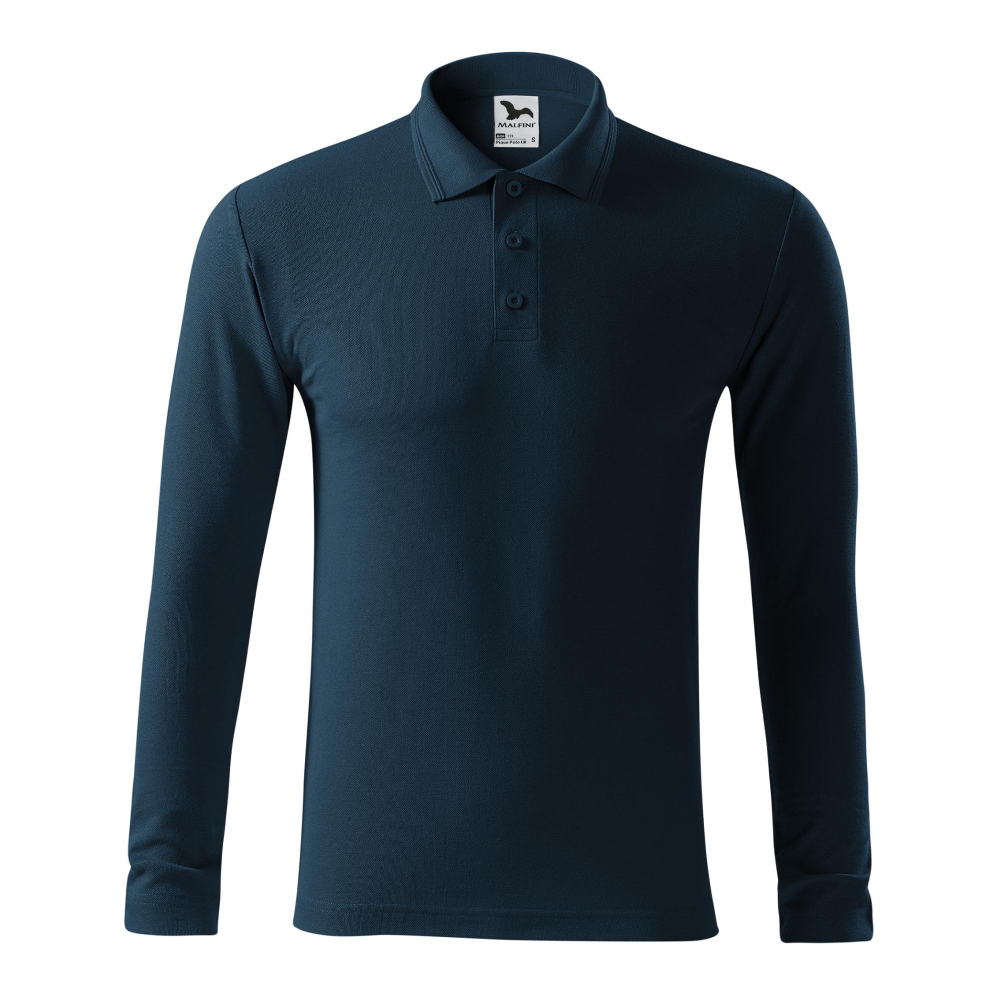 Tricou polo pentru bărbaţi Pique Polo LS 221 Albastru marin XL