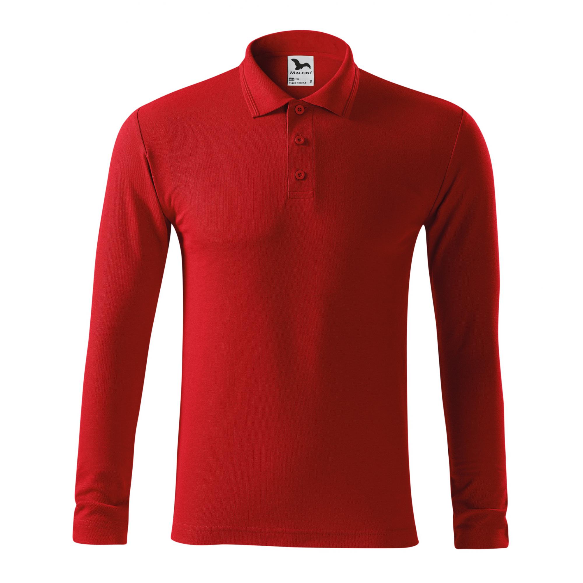 Tricou polo pentru bărbaţi Pique Polo LS 221 Rosu S