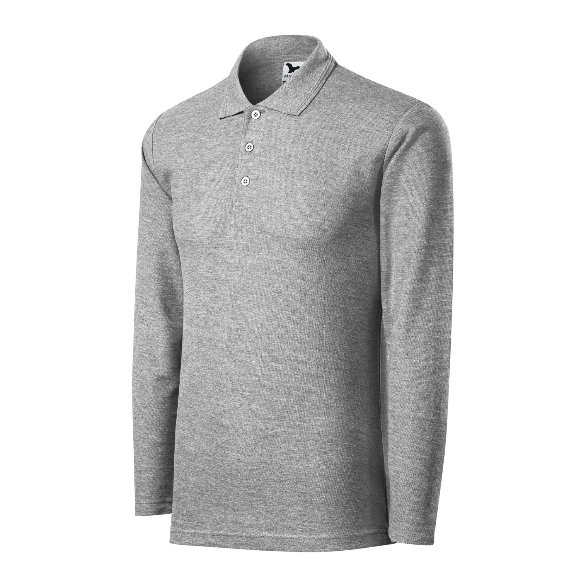 Tricou polo pentru bărbaţi Pique Polo LS 221 Gri închis
