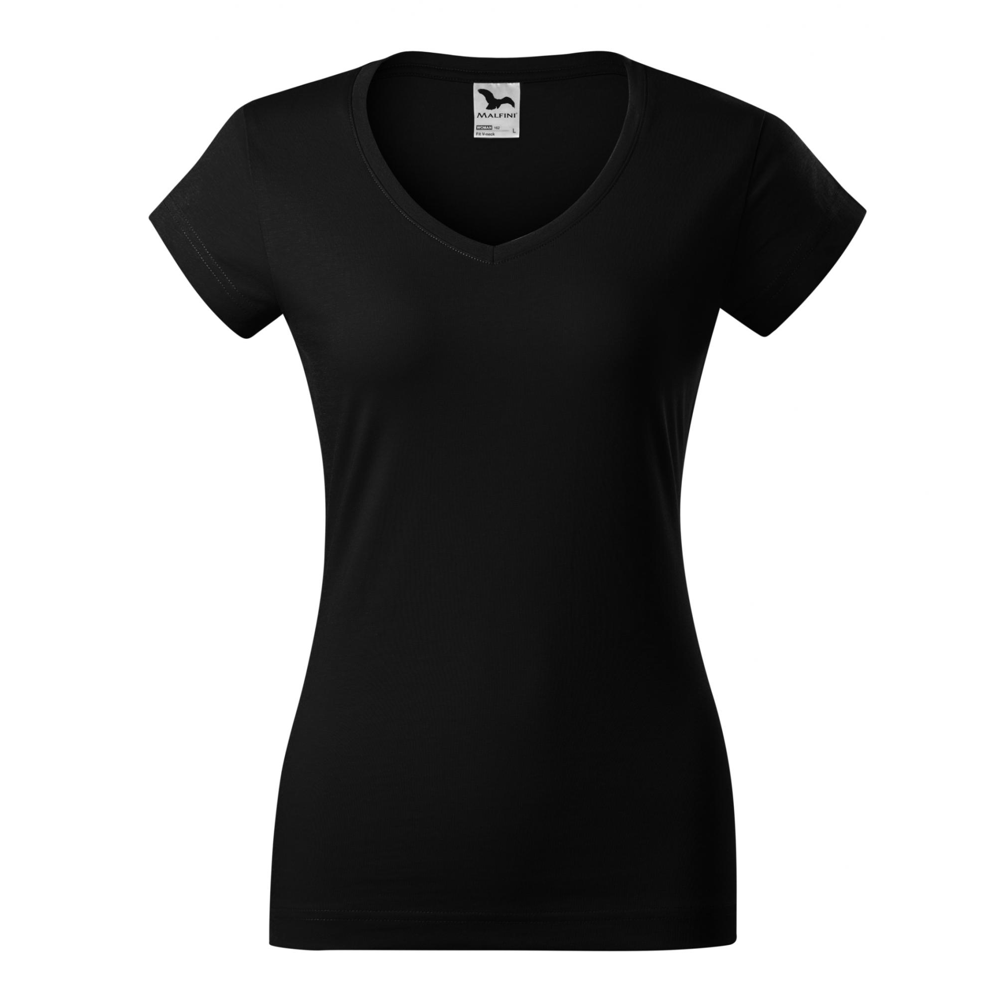 Tricou pentru damă Fit V-neck 162 Negru XL
