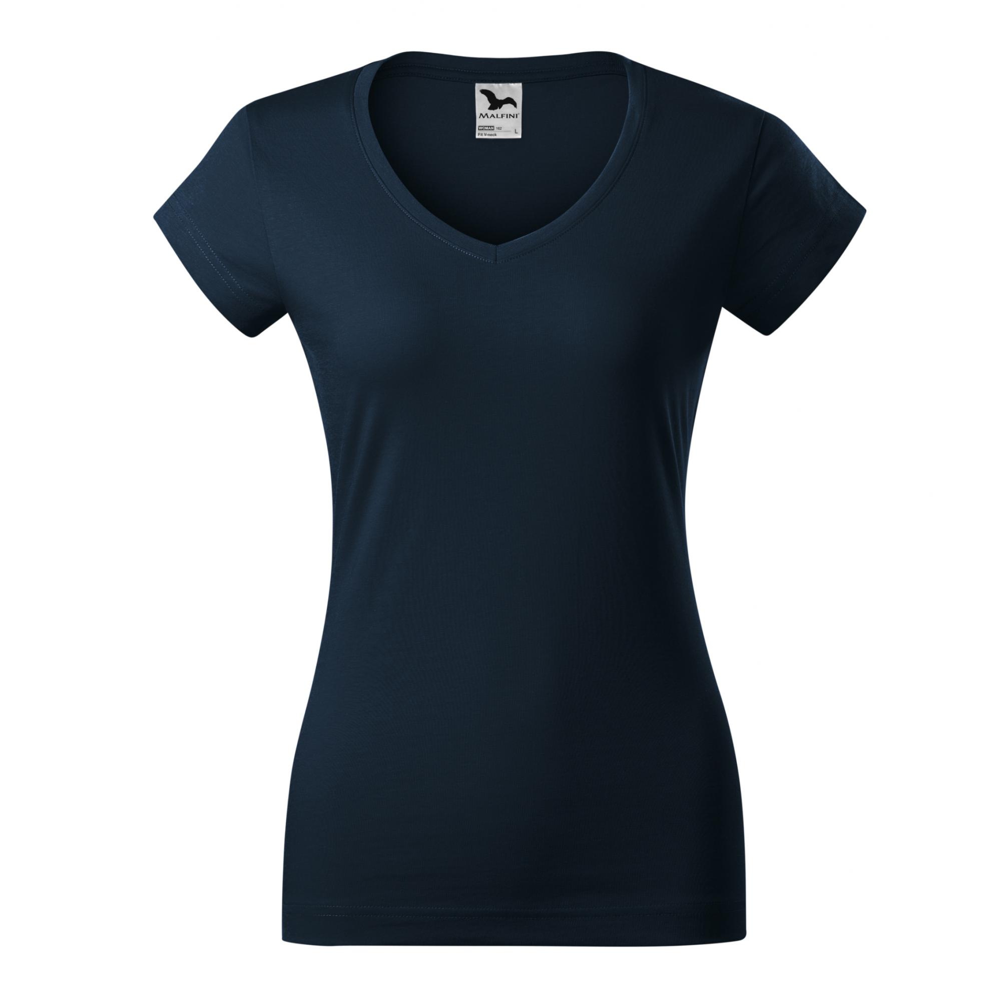 Tricou pentru damă Fit V-neck 162 Albastru marin XS