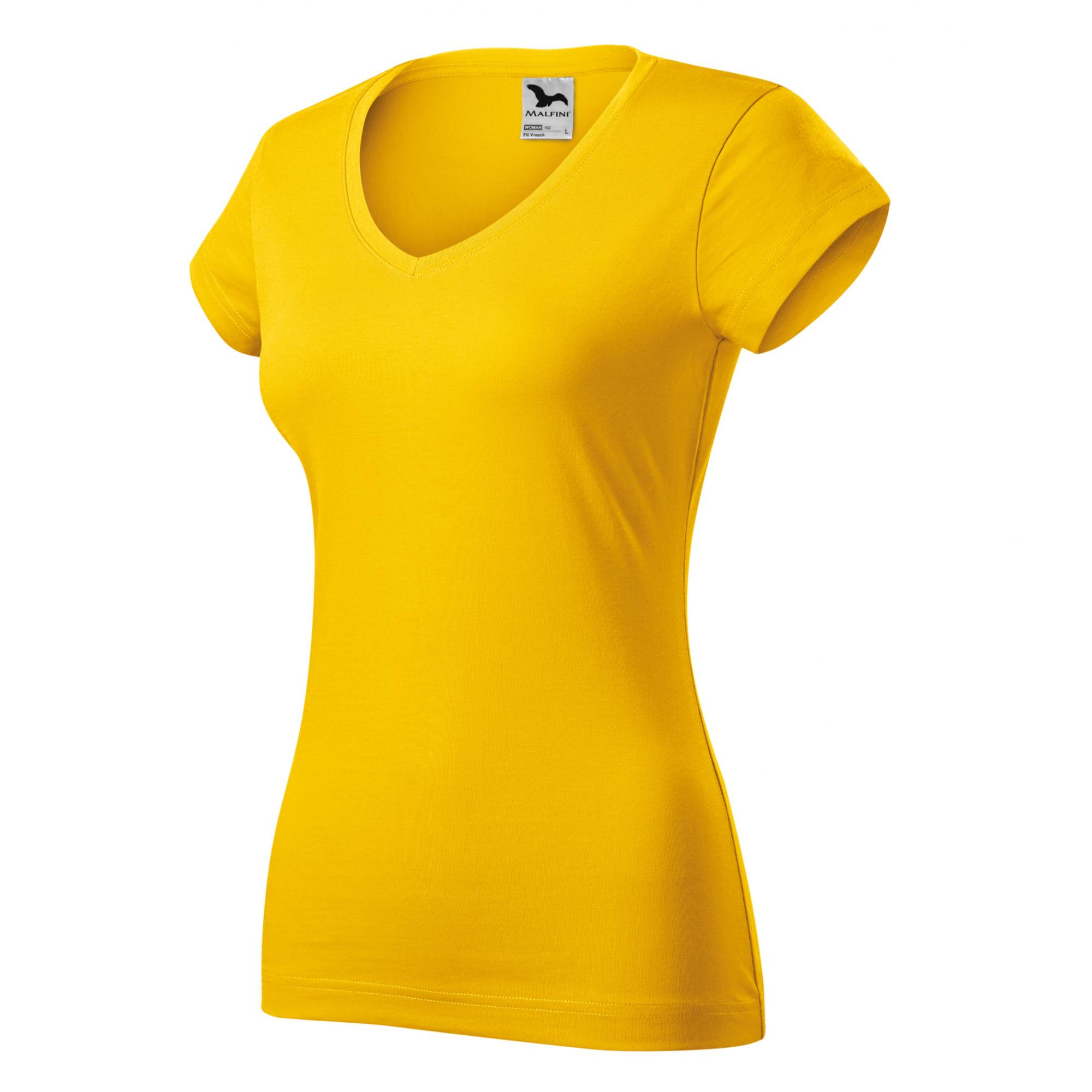 Tricou pentru damă Fit V-neck 162 Galben