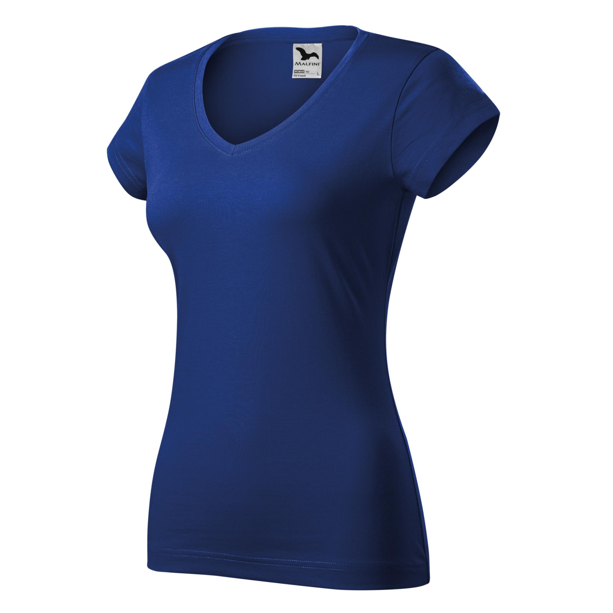 Tricou pentru damă Fit V-neck 162 Albastru regal