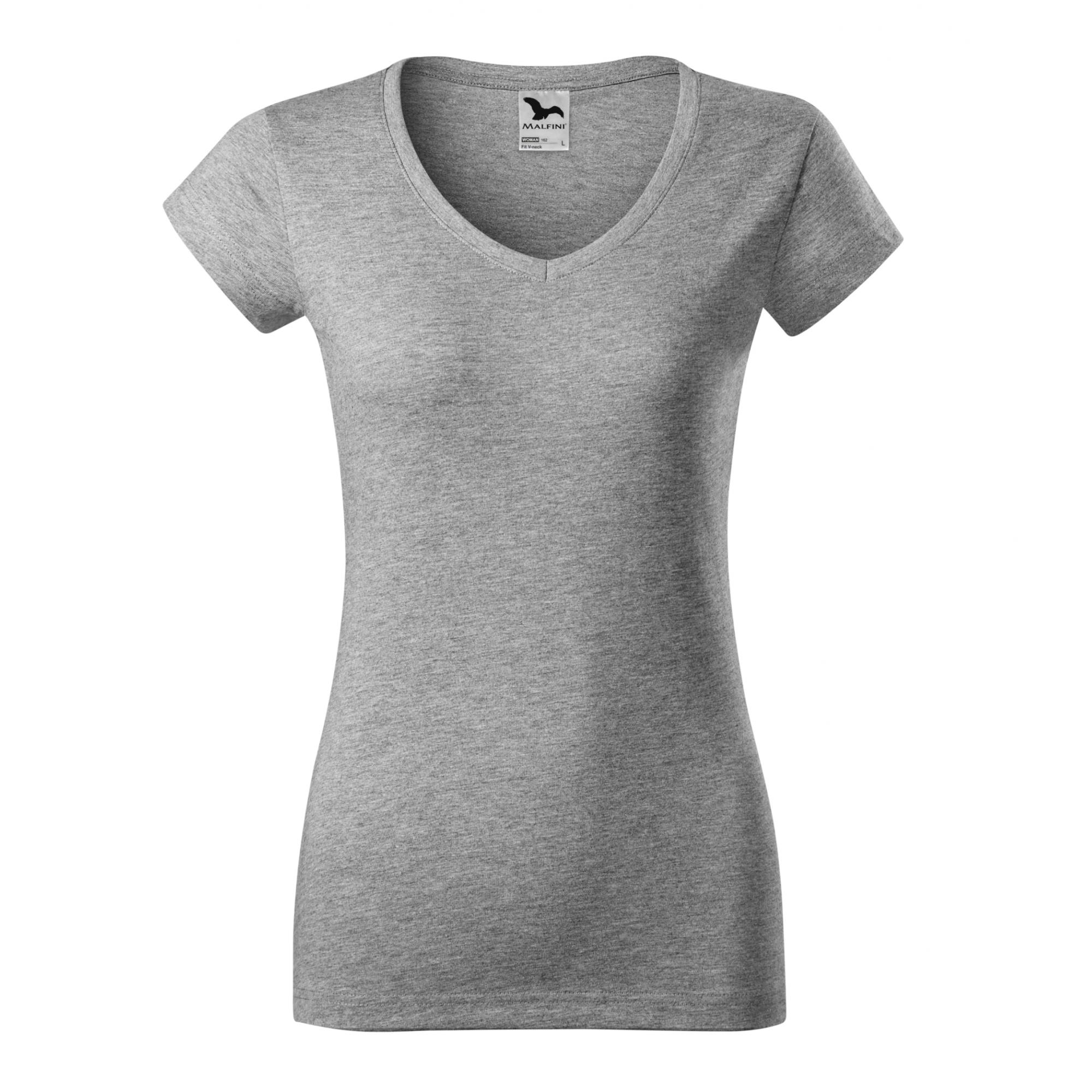Tricou pentru damă Fit V-neck 162 Gri inchis L