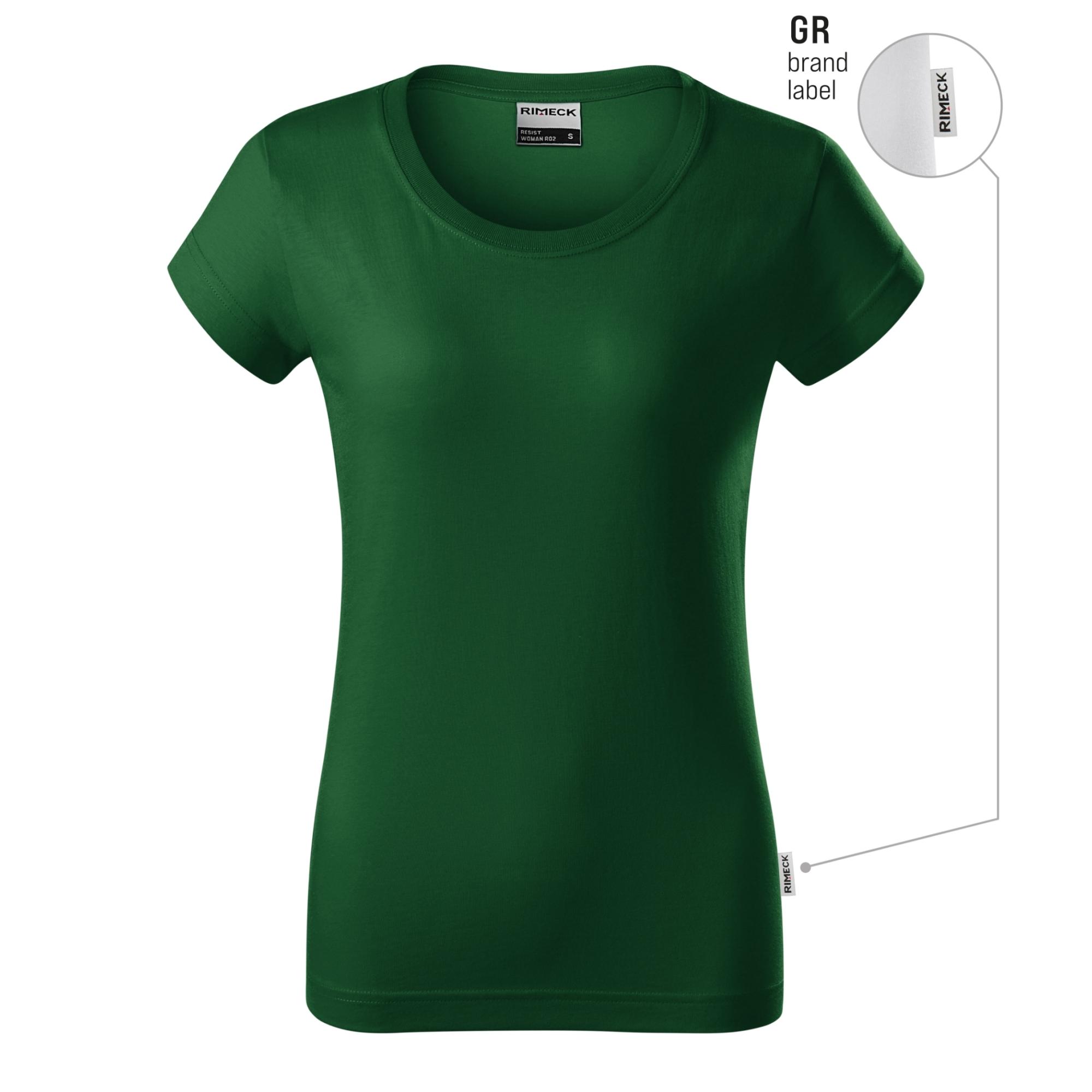 Tricou pentru damă Resist R02 verde sticlă 06 (brand label) L