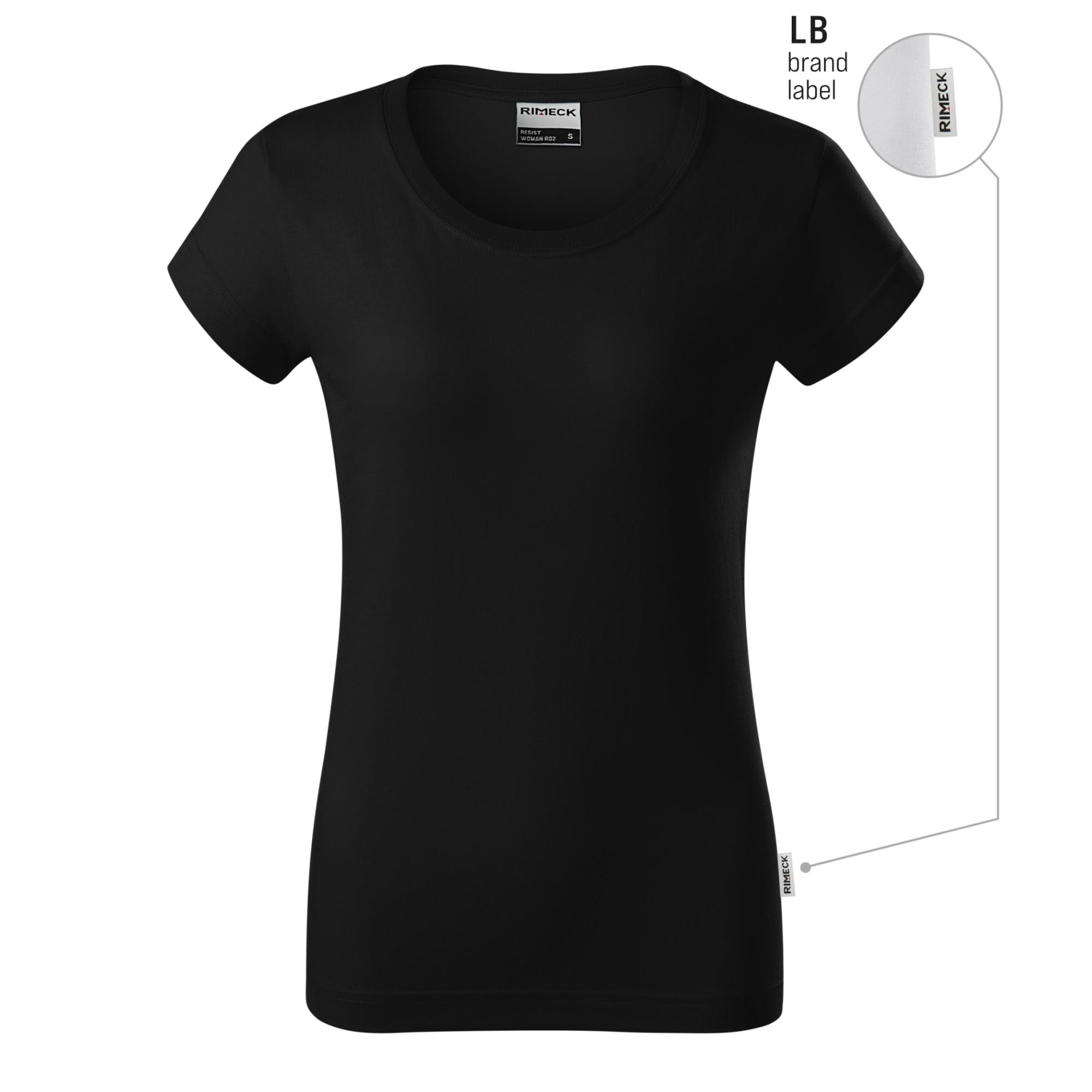 Tricou pentru damă Resist R02 negru 01 (brand label) XL