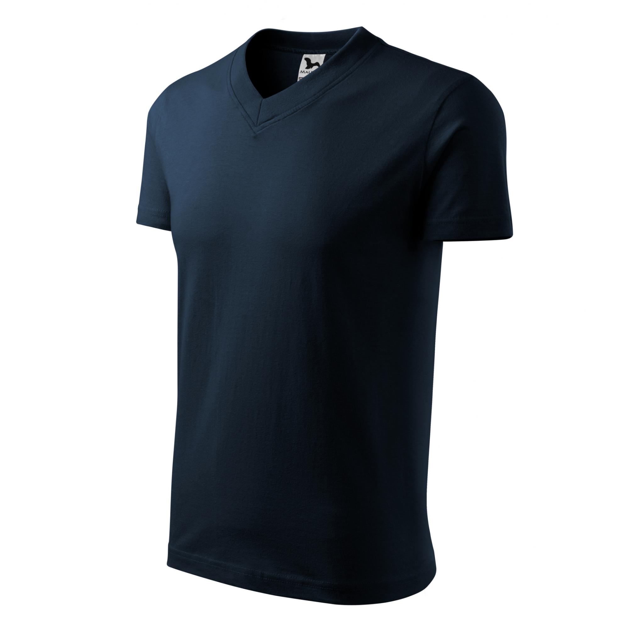 Tricou unisex V-neck 102 Albastru marin 3XL