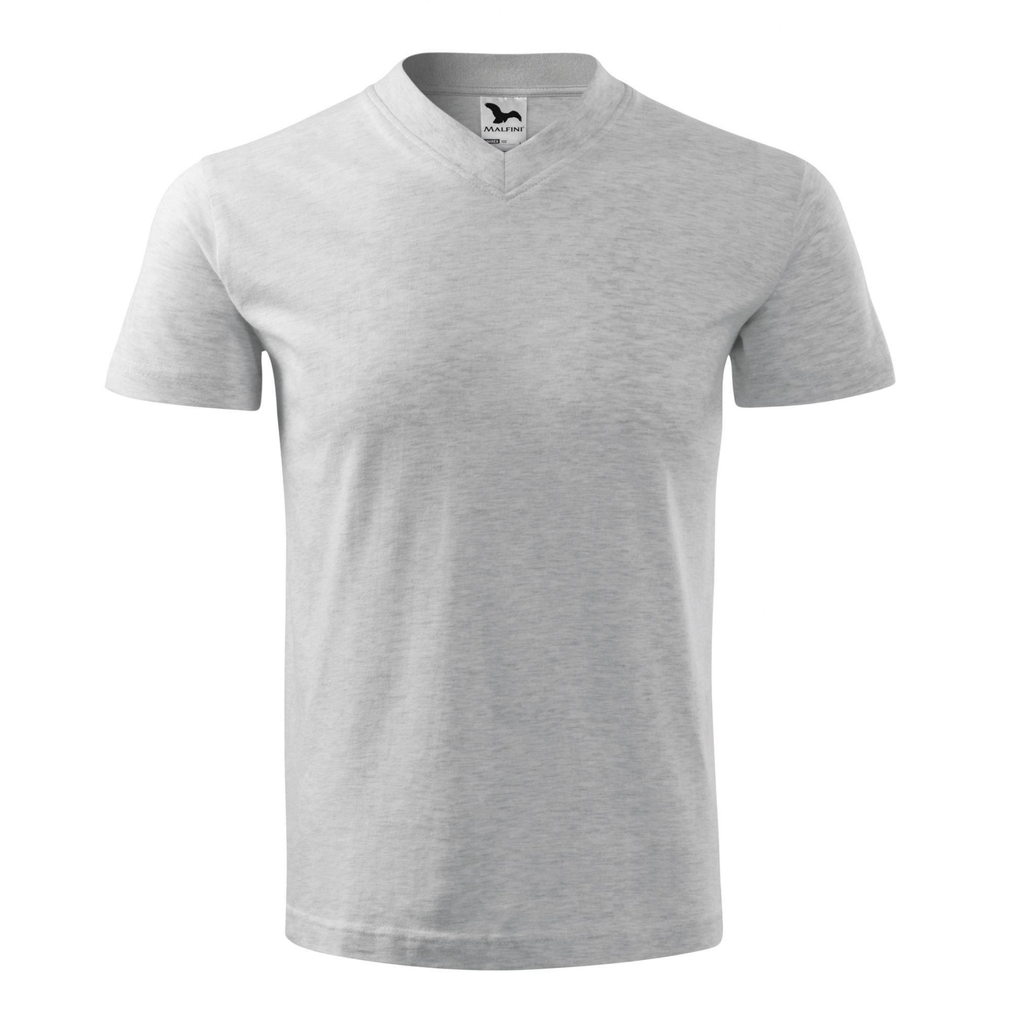 Tricou unisex V-neck 102 Gri deschis 3XL