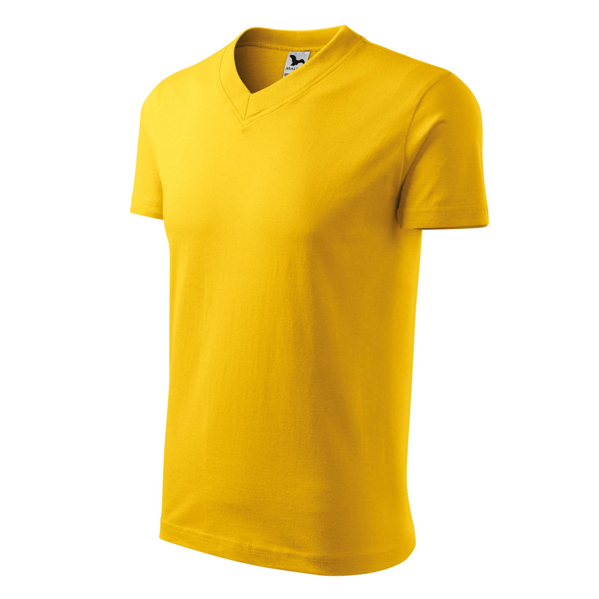 Tricou unisex V-neck 102 Galben 3XL