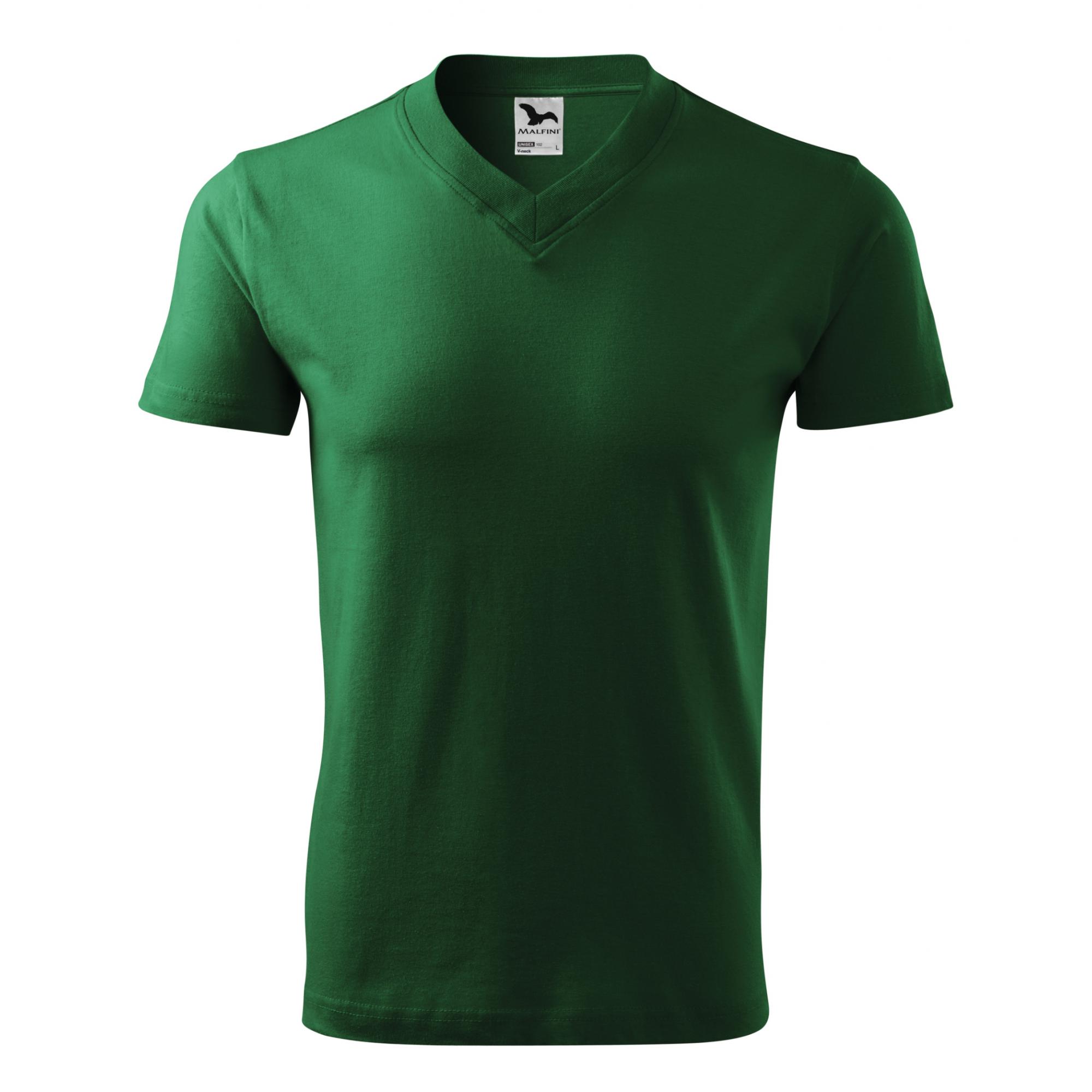 Tricou unisex V-neck 102 Verde sticla M