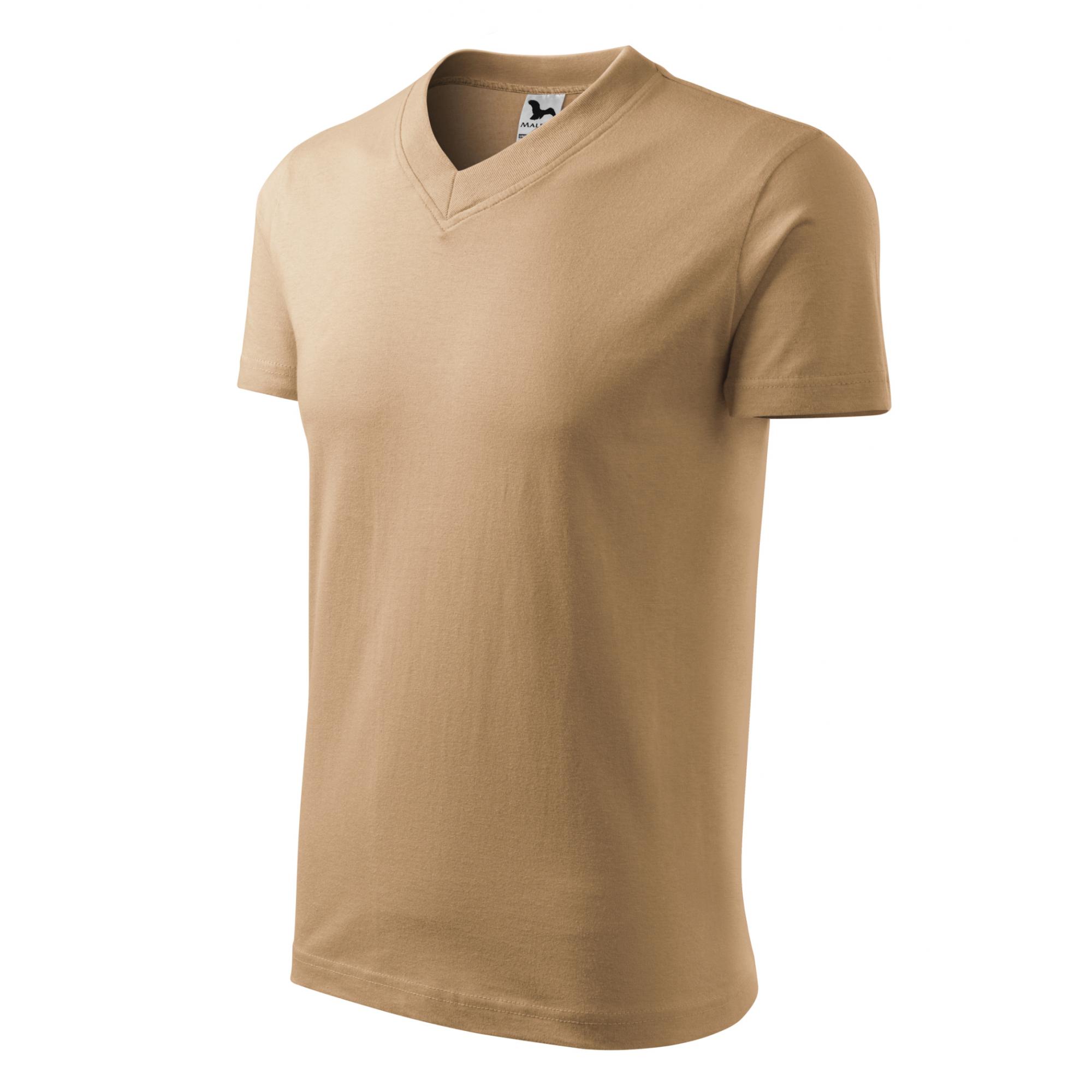 Tricou unisex V-neck 102 Nisip S