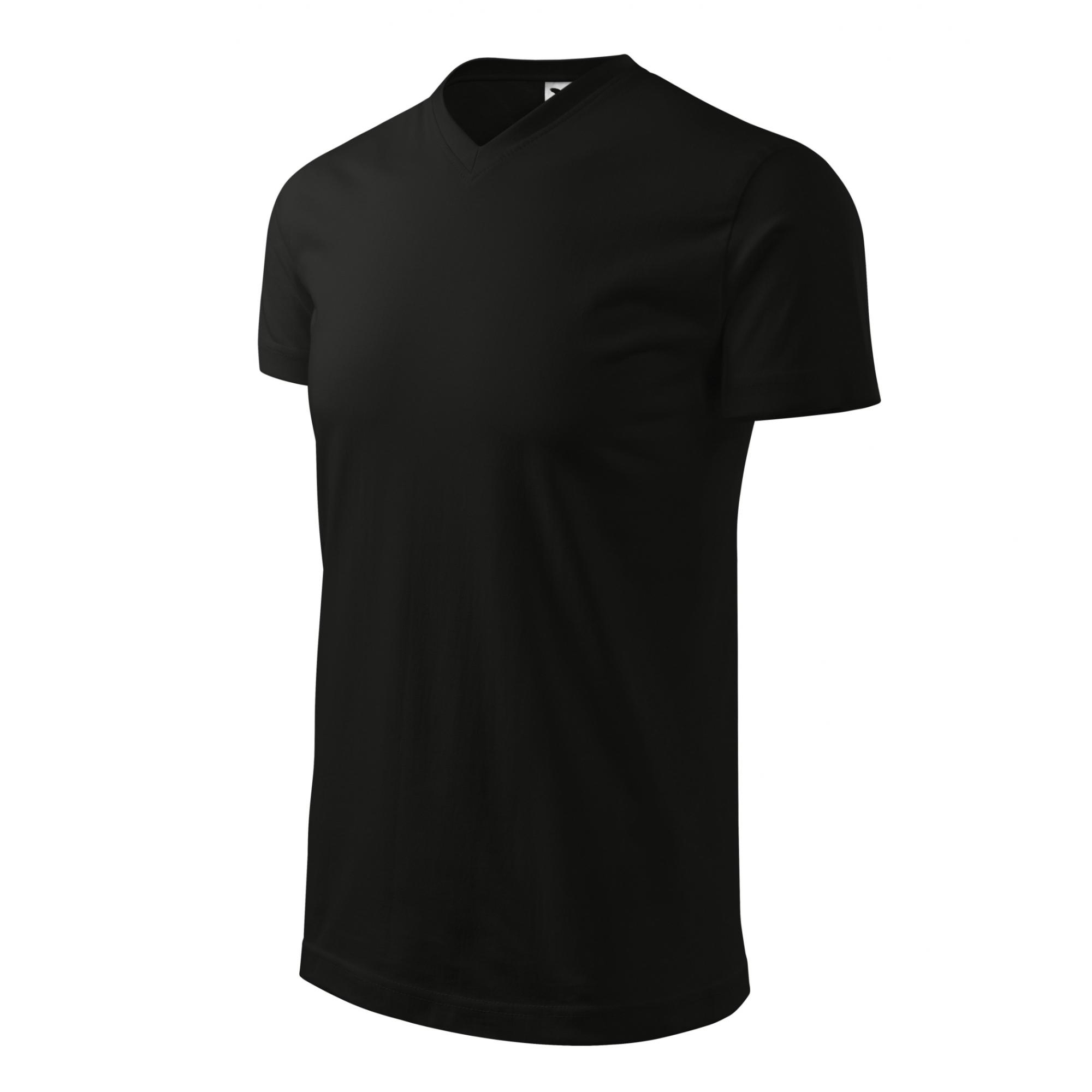 Tricou unisex Heavy V-neck 111 Negru 4XL