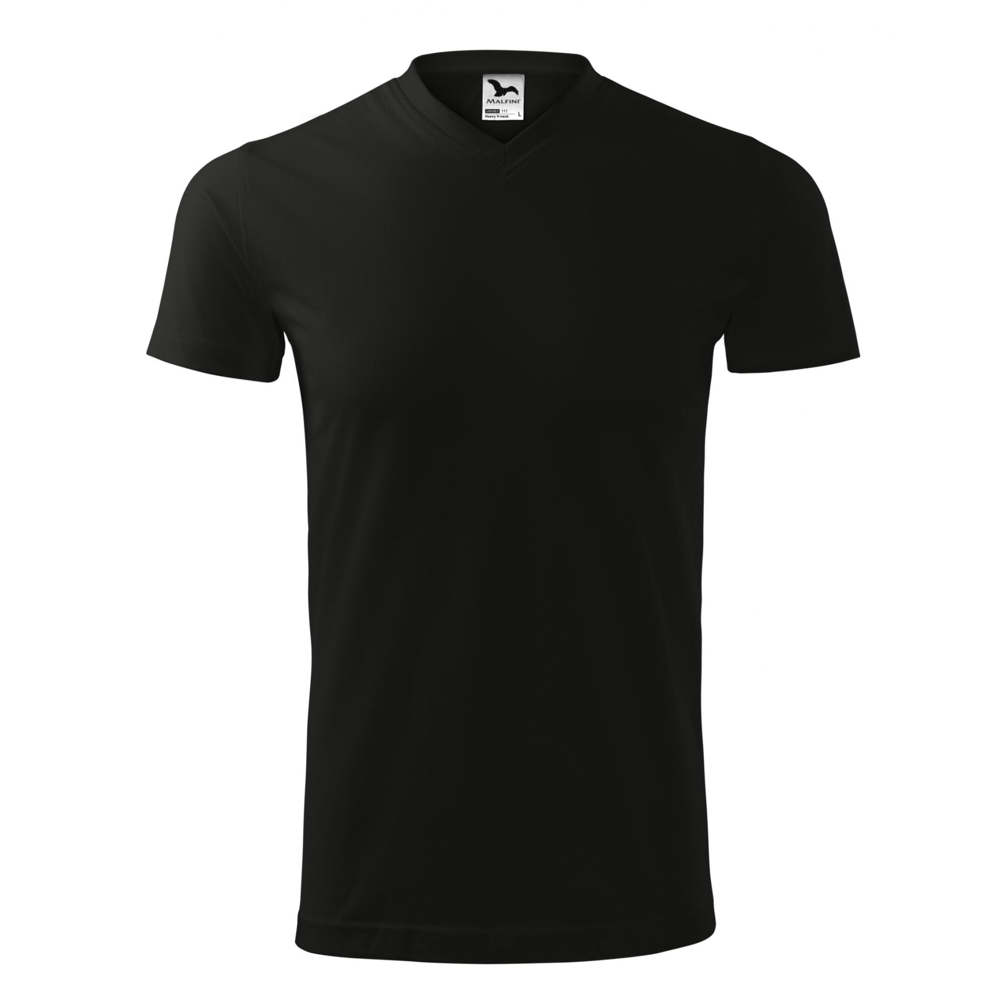 Tricou unisex Heavy V-neck 111 Negru 3XL