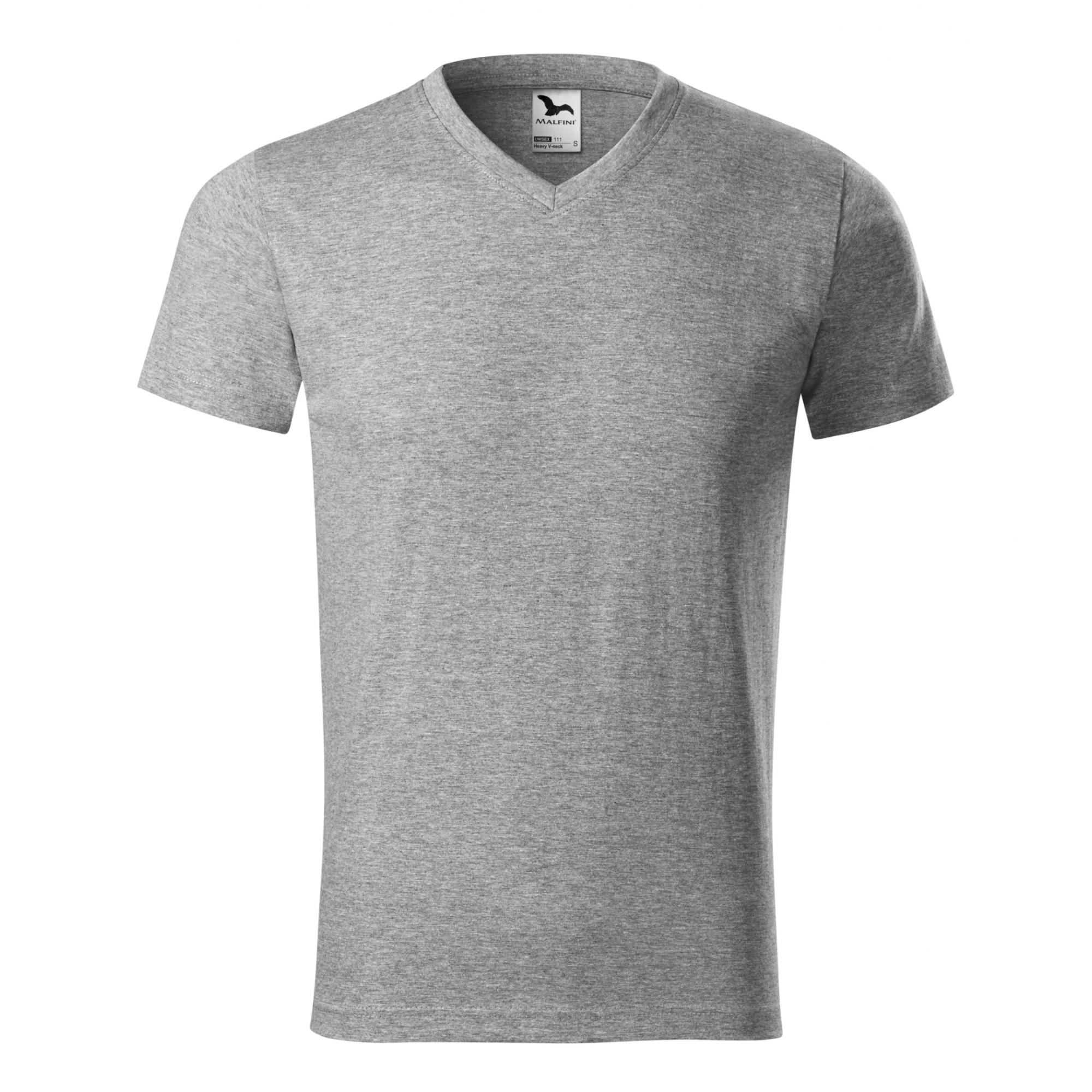 Tricou unisex Heavy V-neck 111 Gri inchis L