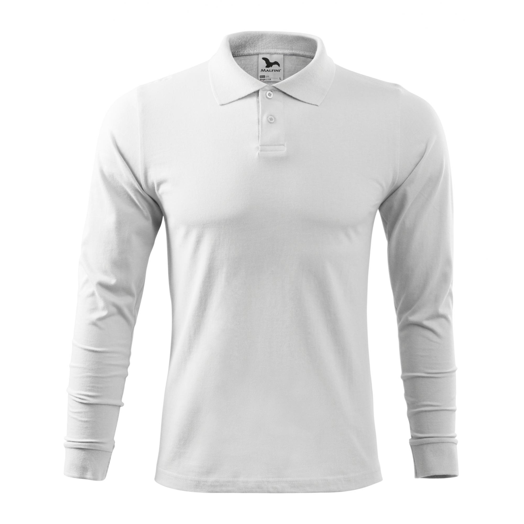Tricou polo pentru bărbaţi Single J. LS 211 Alb M