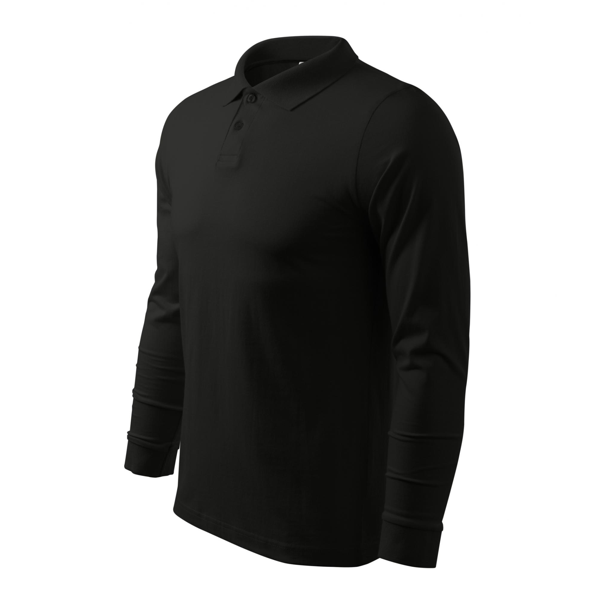 Tricou polo pentru bărbaţi Single J. LS 211 Negru