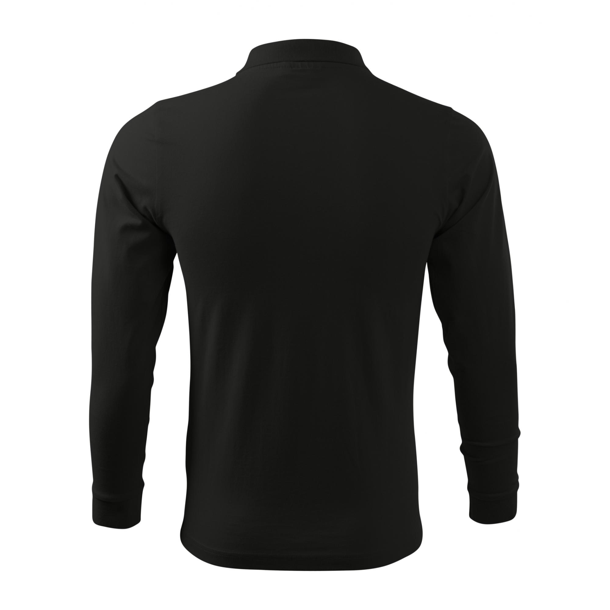 Tricou polo pentru bărbaţi Single J. LS 211 Negru XXL