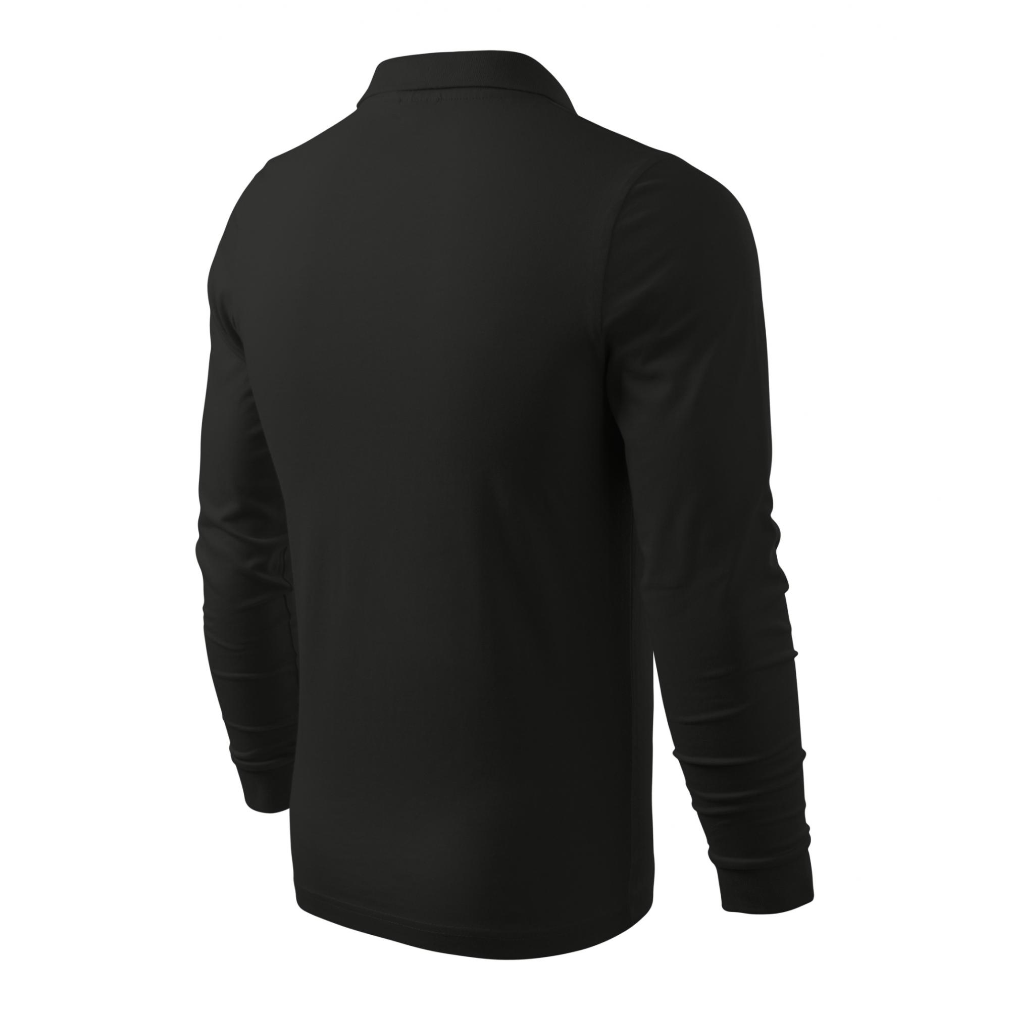 Tricou polo pentru bărbaţi Single J. LS 211 Negru XXL