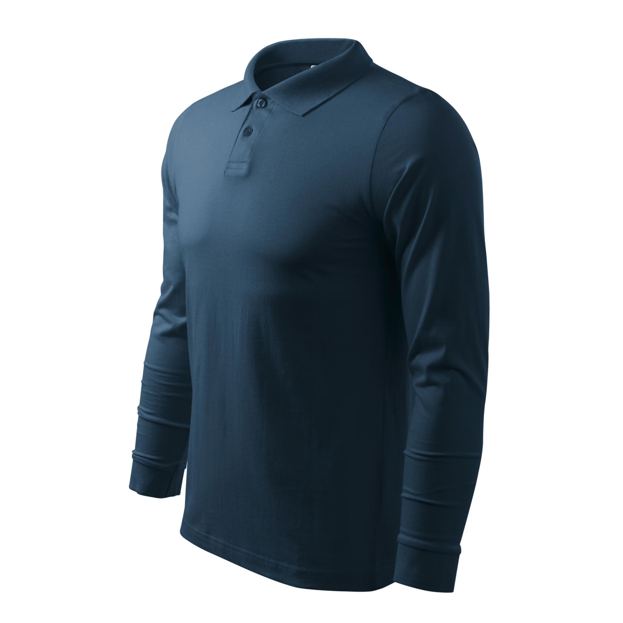 Tricou polo pentru bărbaţi Single J. LS 211 Albastru marin