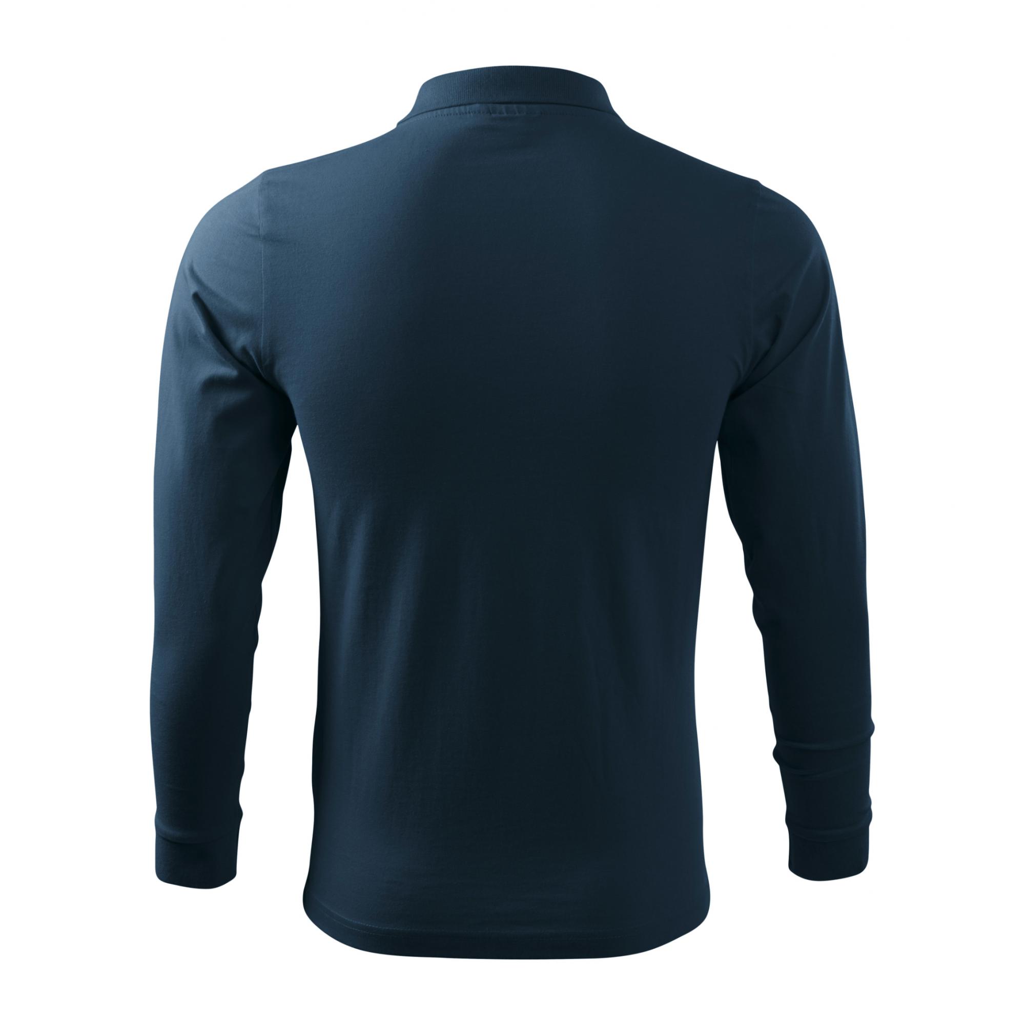 Tricou polo pentru bărbaţi Single J. LS 211 Albastru marin XL