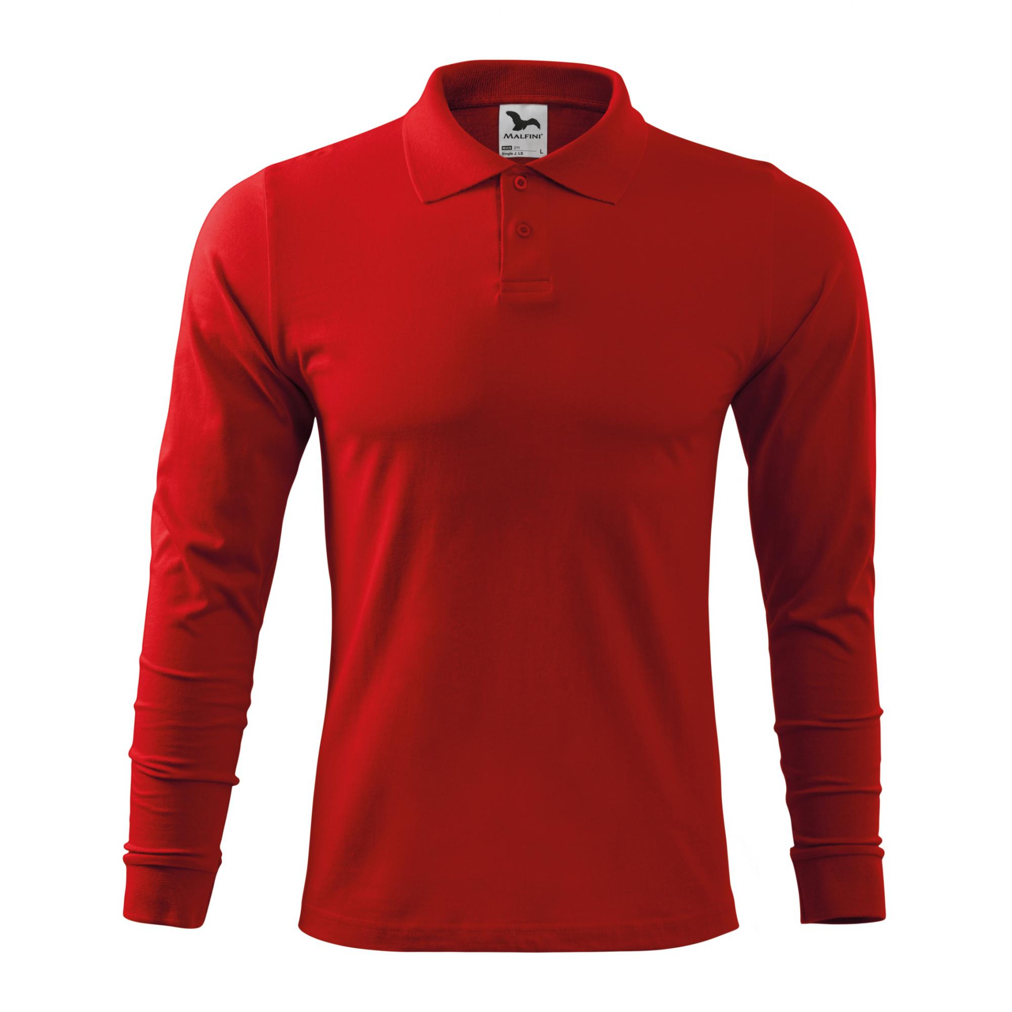 Tricou polo pentru bărbaţi Single J. LS 211 Rosu M