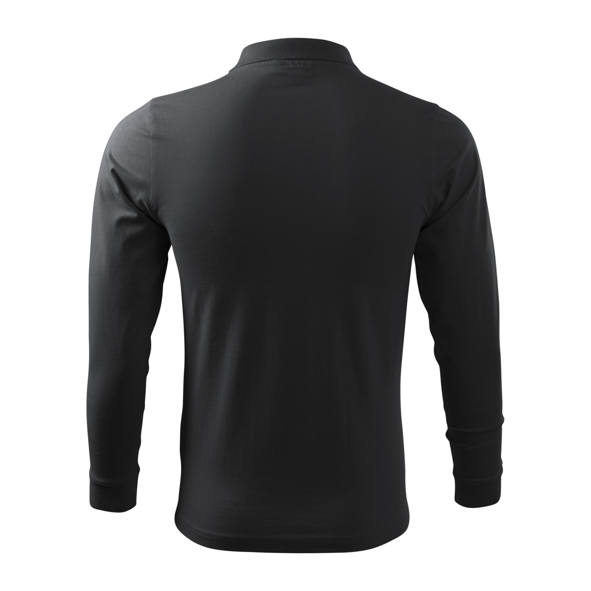 Tricou polo pentru bărbaţi Single J. LS 211 Ebony gray L