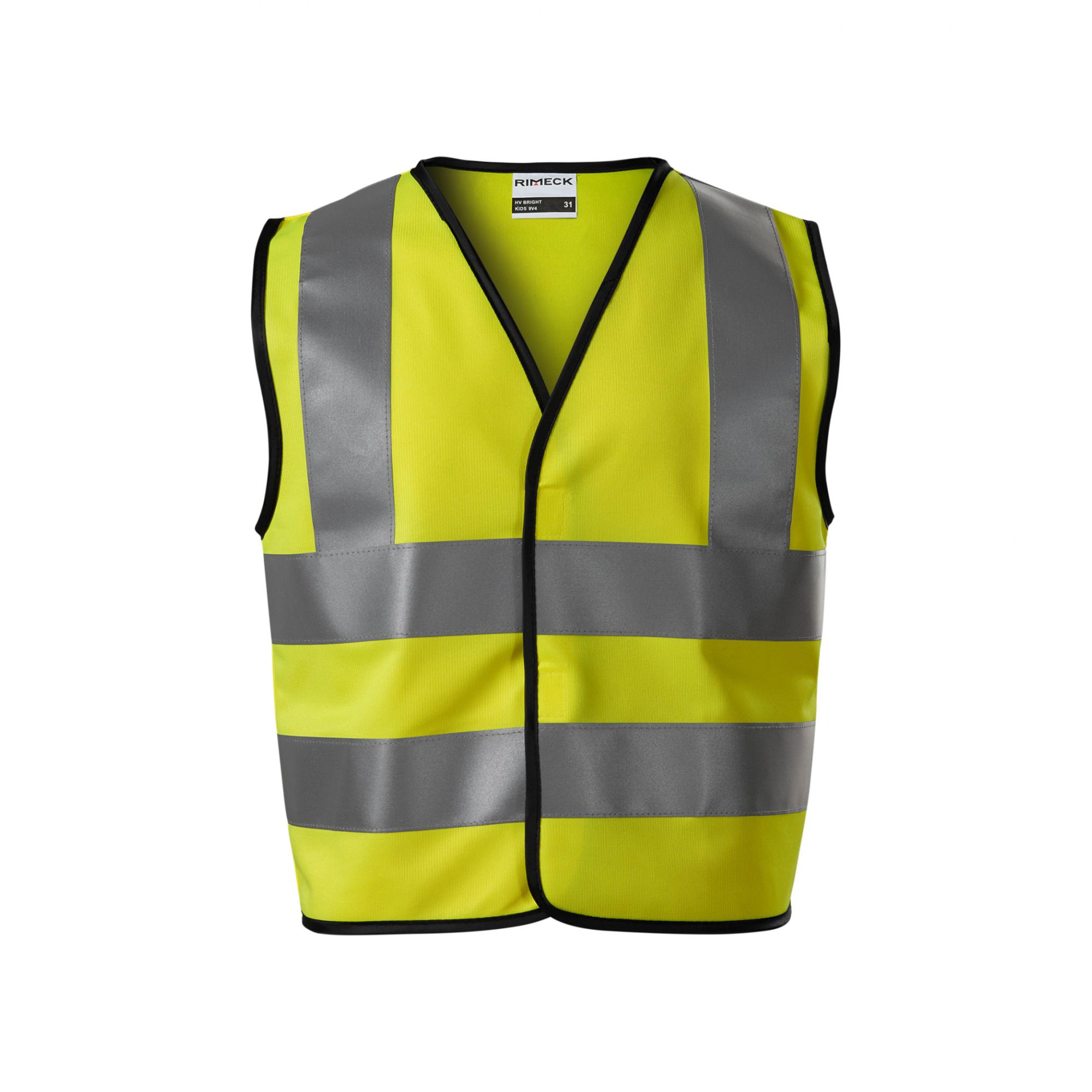 Vestă reflectorizantă pentru copii HV Bright 9V4 Galben 6-8 ani