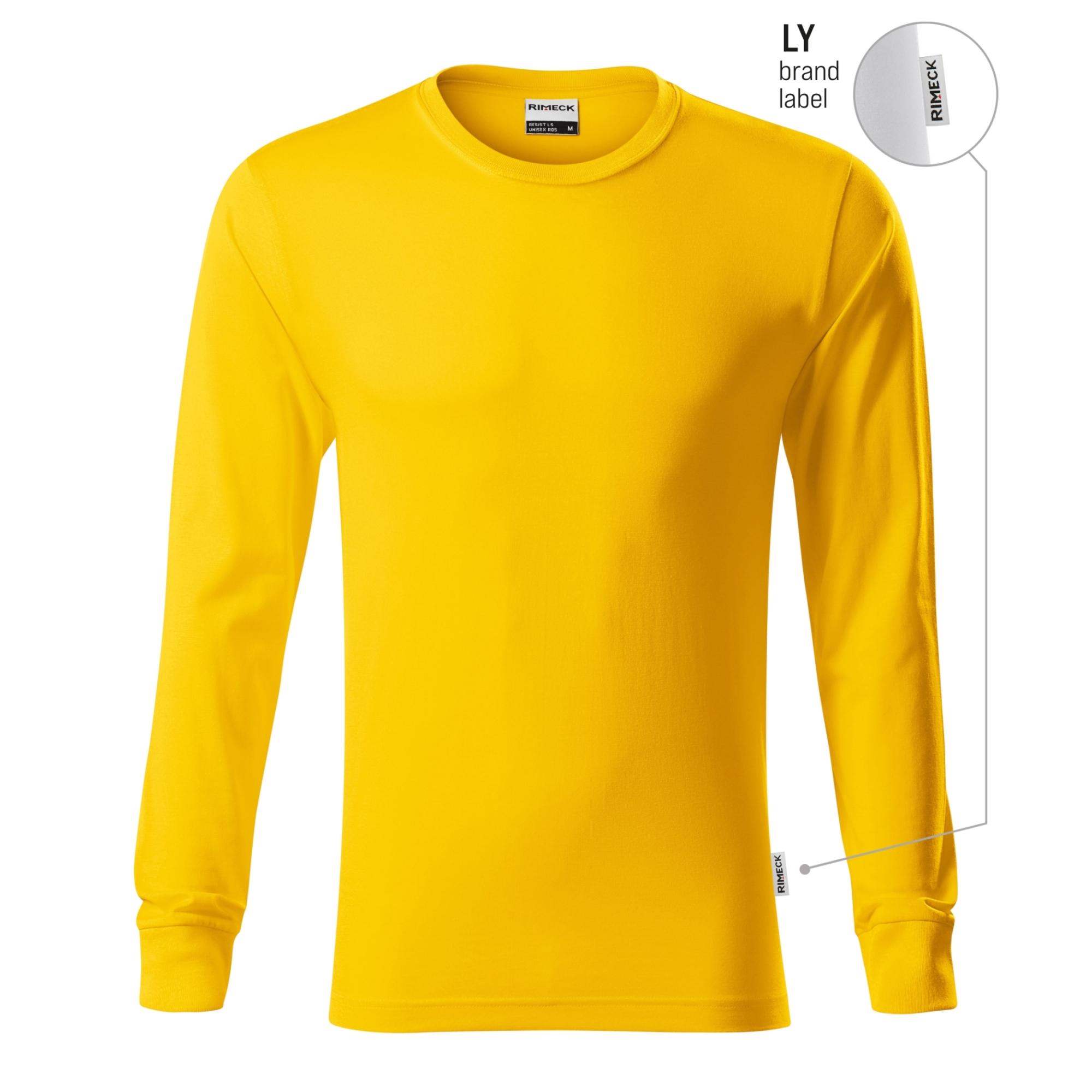 Tricou unisex Resist LS R05 galben 04 (brand label) XL